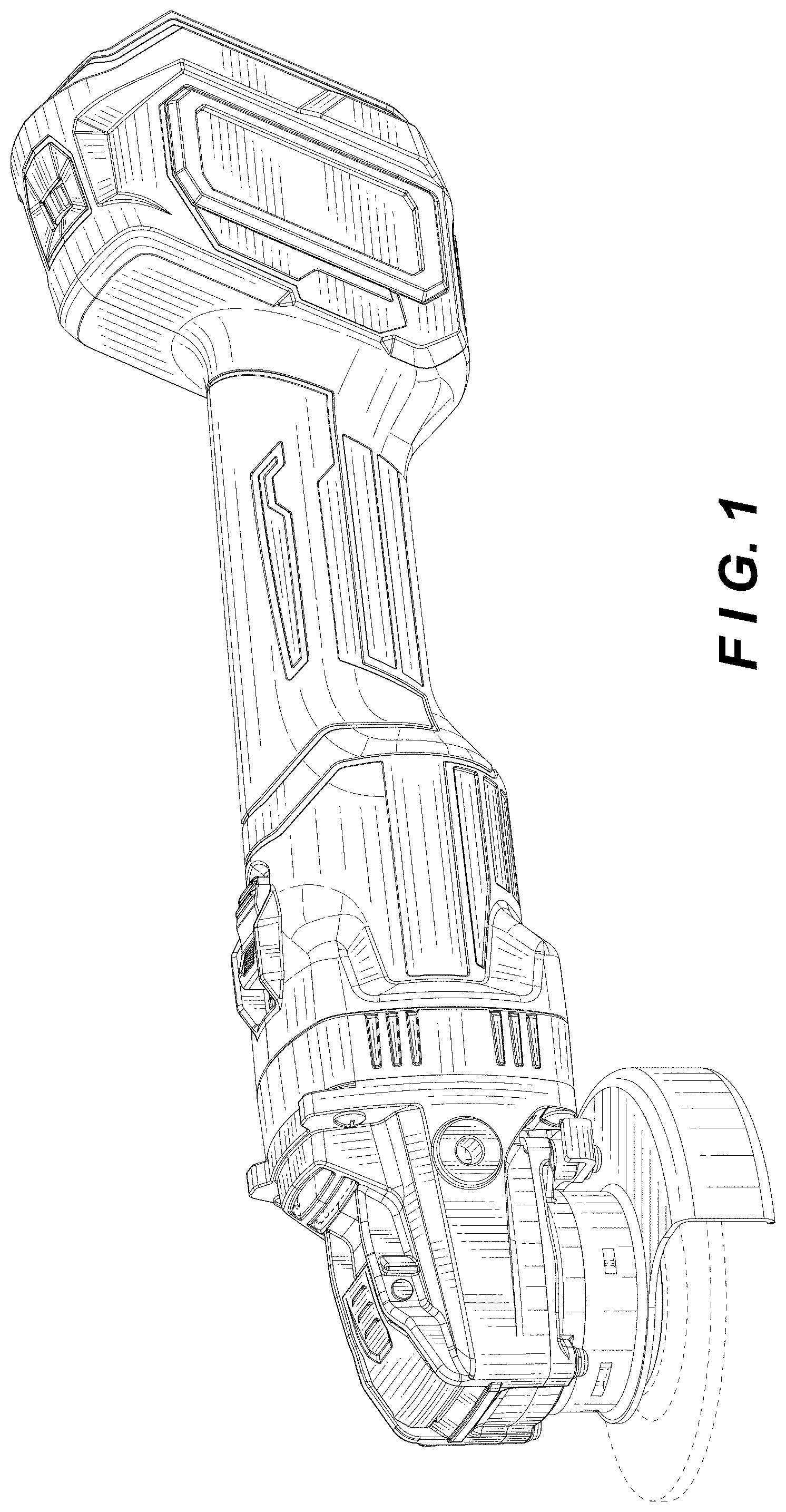 Patent USD1000241 Figure 1 – Portable electric grinder body