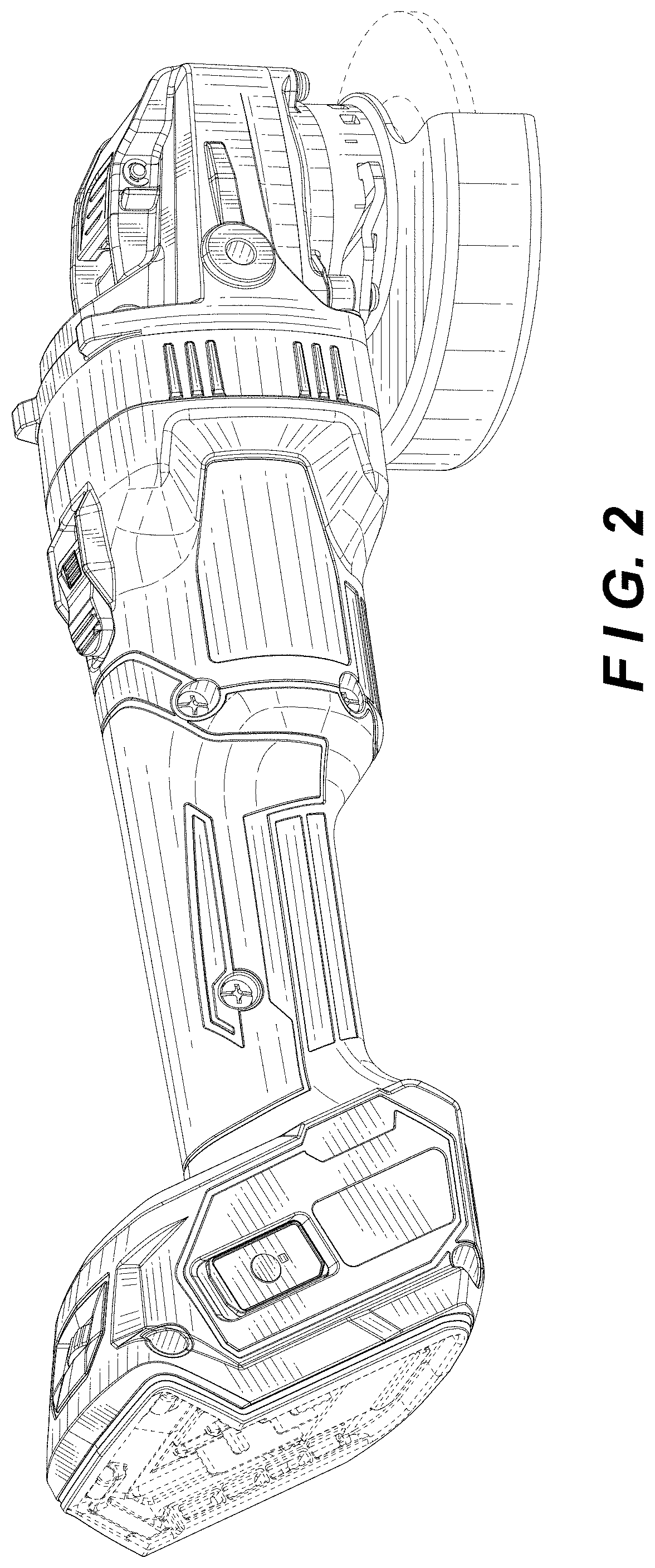 Patent USD1000241 Figure 2 – Portable electric grinder body