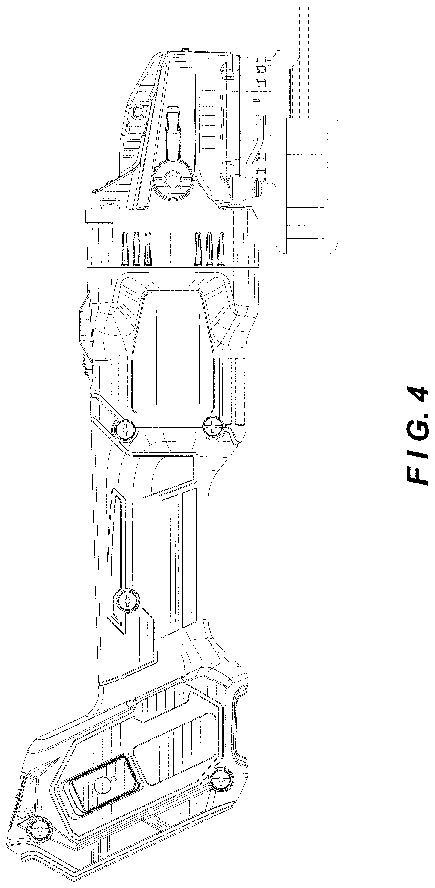 Patent USD1000241 Figure 4 – Portable electric grinder body