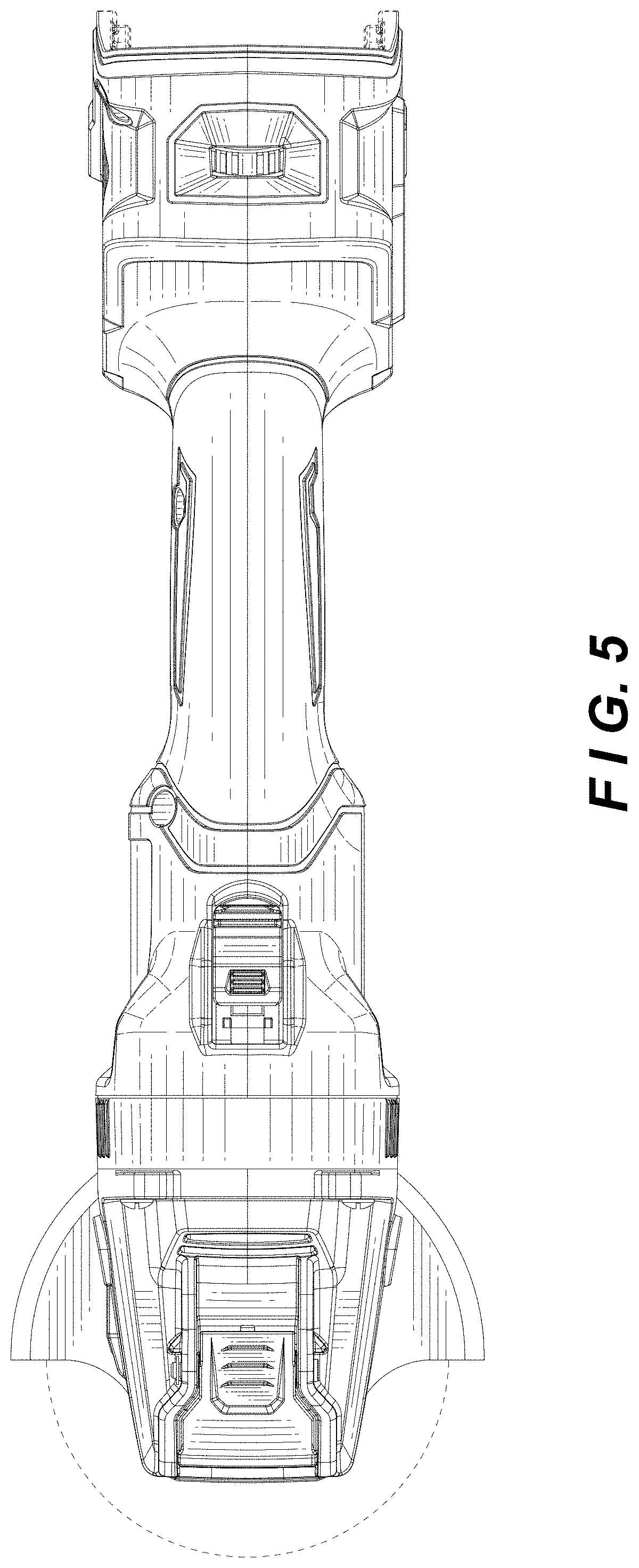 Patent USD1000241 Figure 5 – Portable electric grinder body