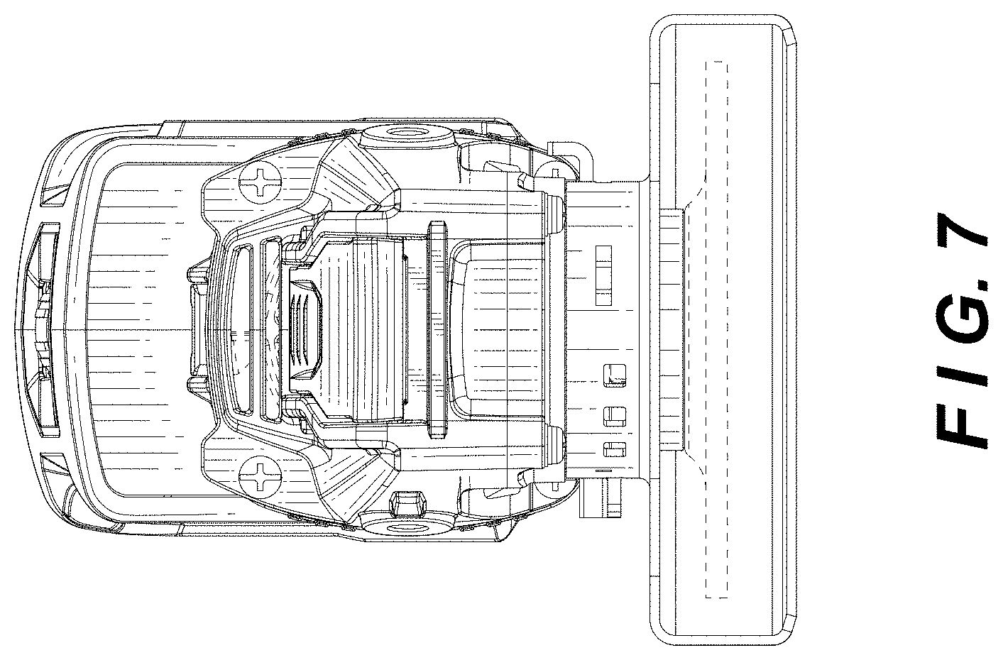 Patent USD1000241 Figure 7 – Portable electric grinder body