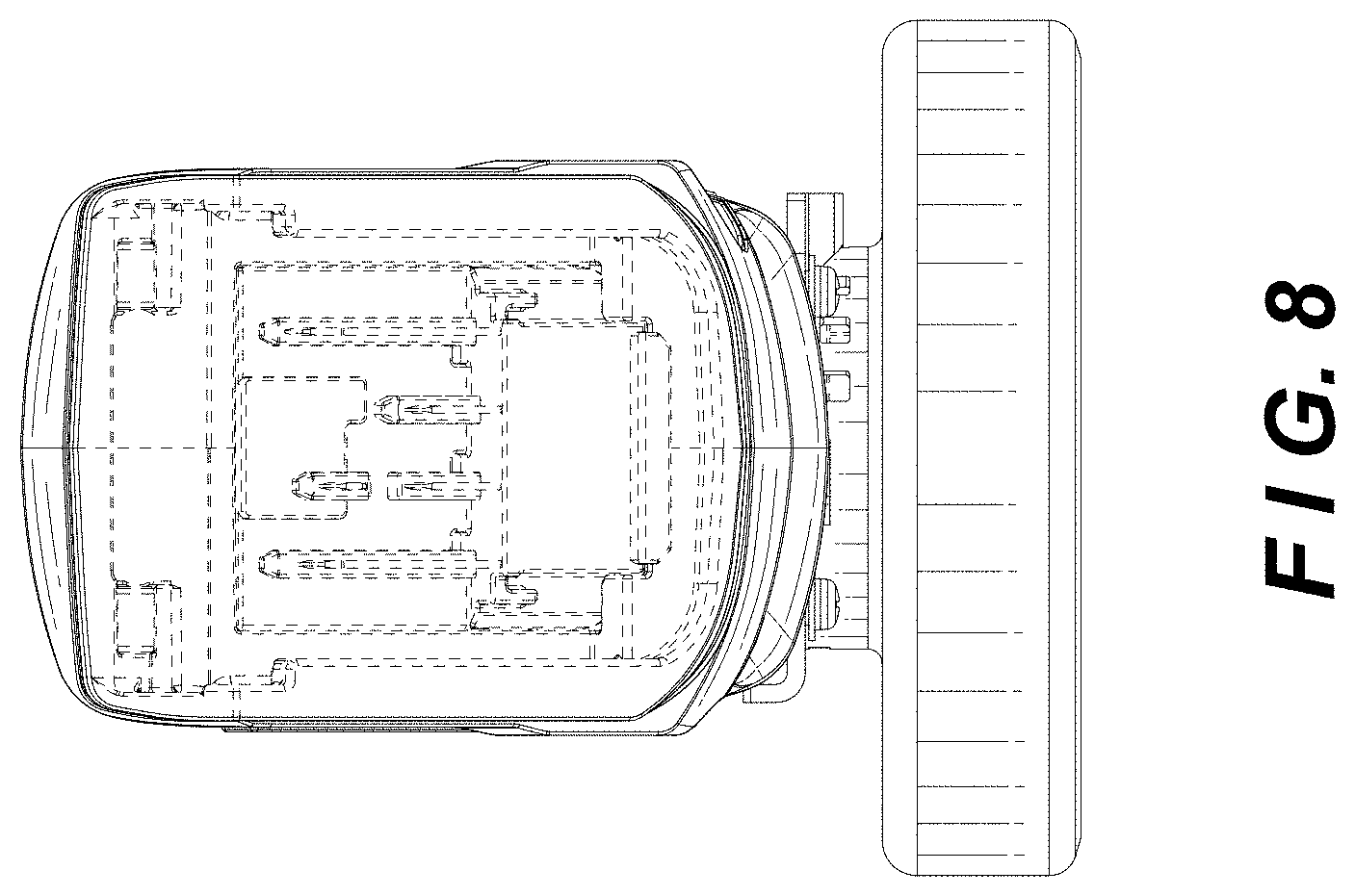 Patent USD1000241 Figure 8 – Portable electric grinder body