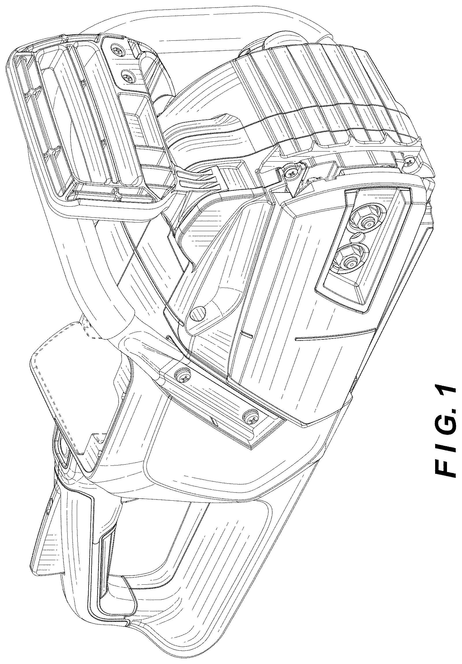 Patent USD1000244 Figure 1 – Portable electric chainsaw body