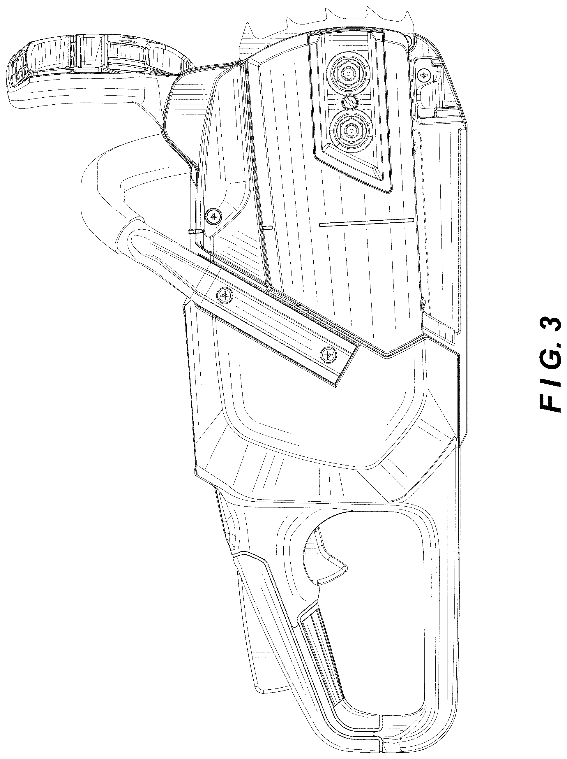 Patent USD1000244 Figure 3 – Portable electric chainsaw body