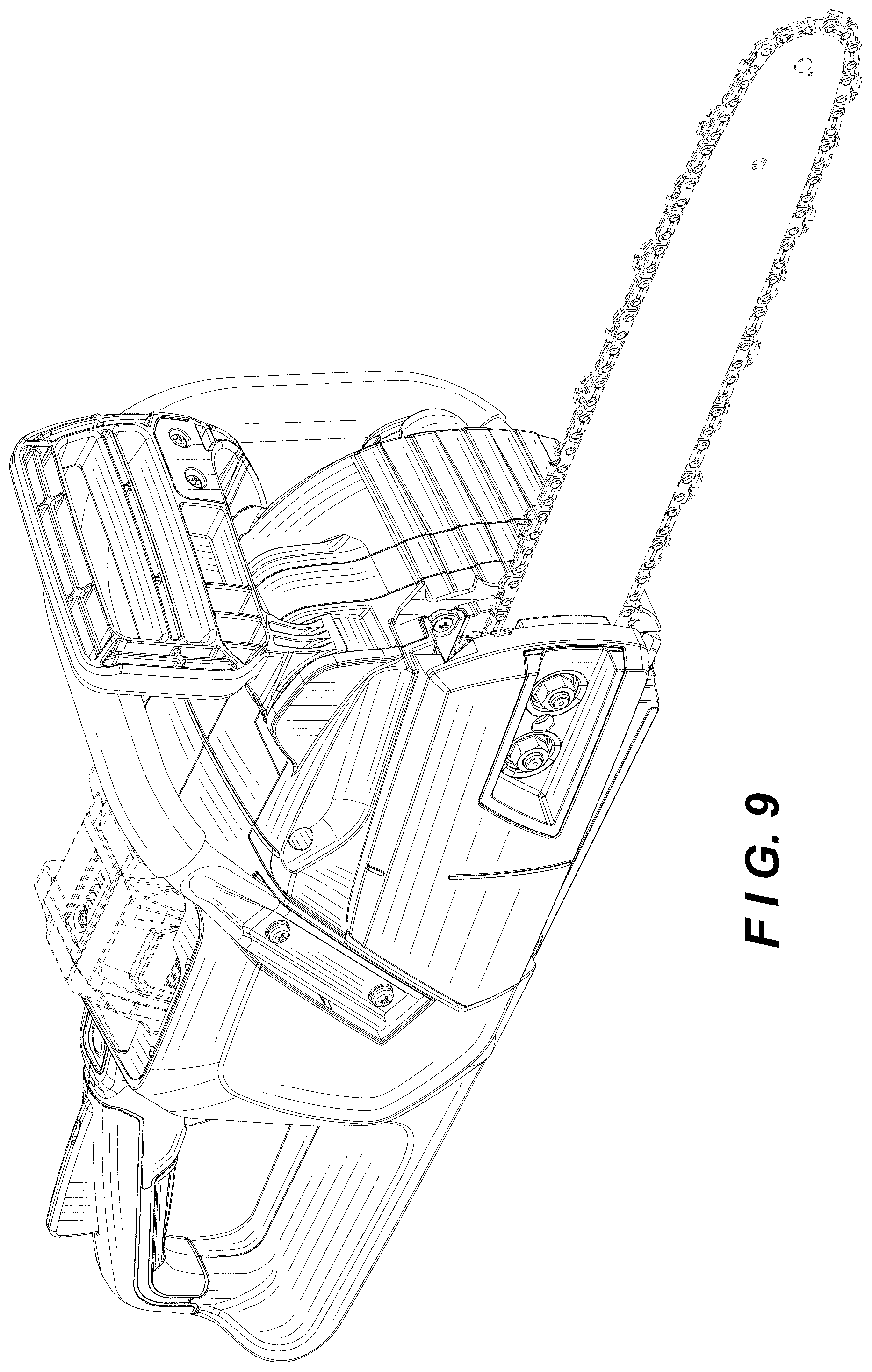 Patent USD1000244 Figure 9 – Portable electric chainsaw body