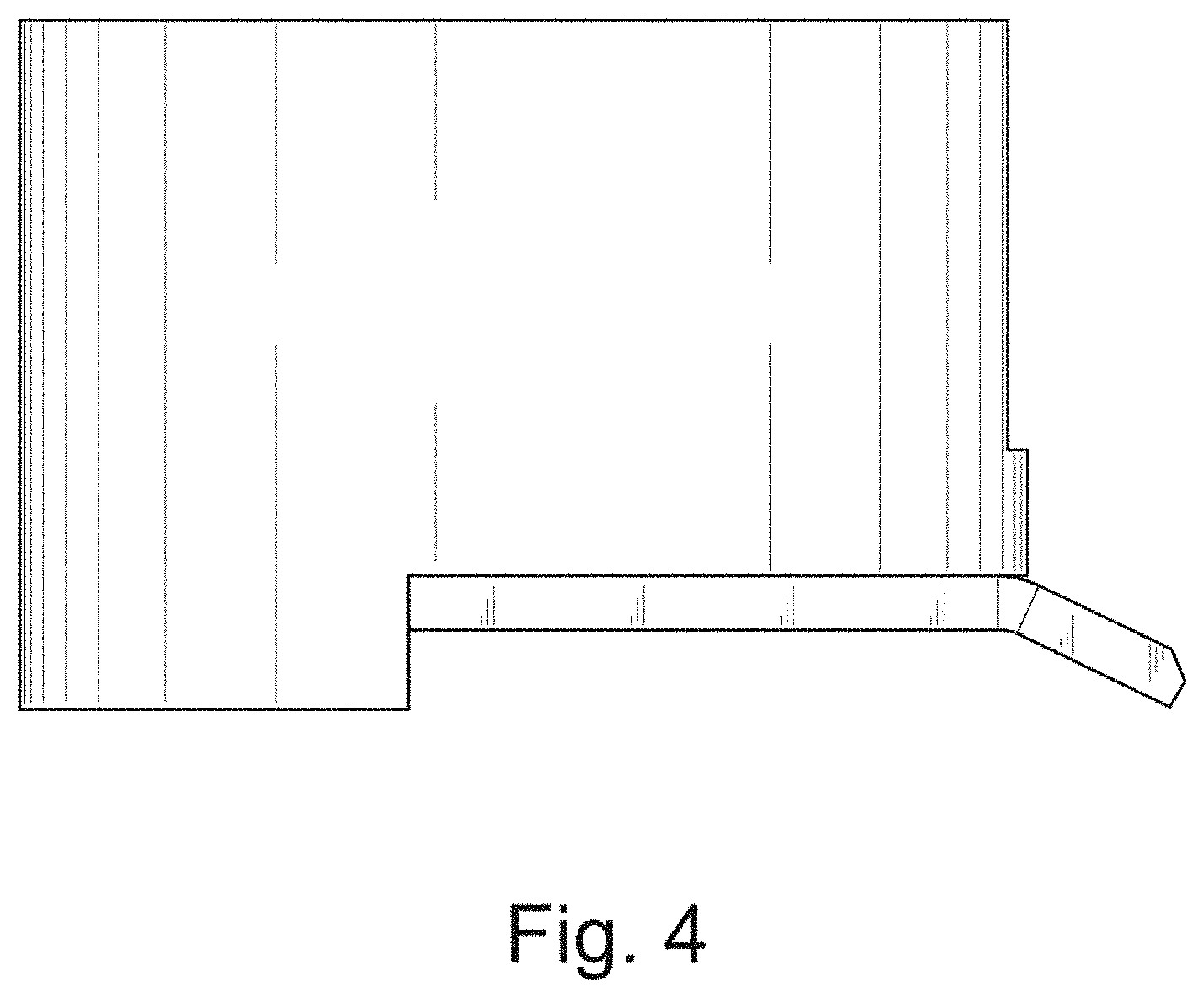 Patent USD1000248 Figure 4 – Flat door handle hasp