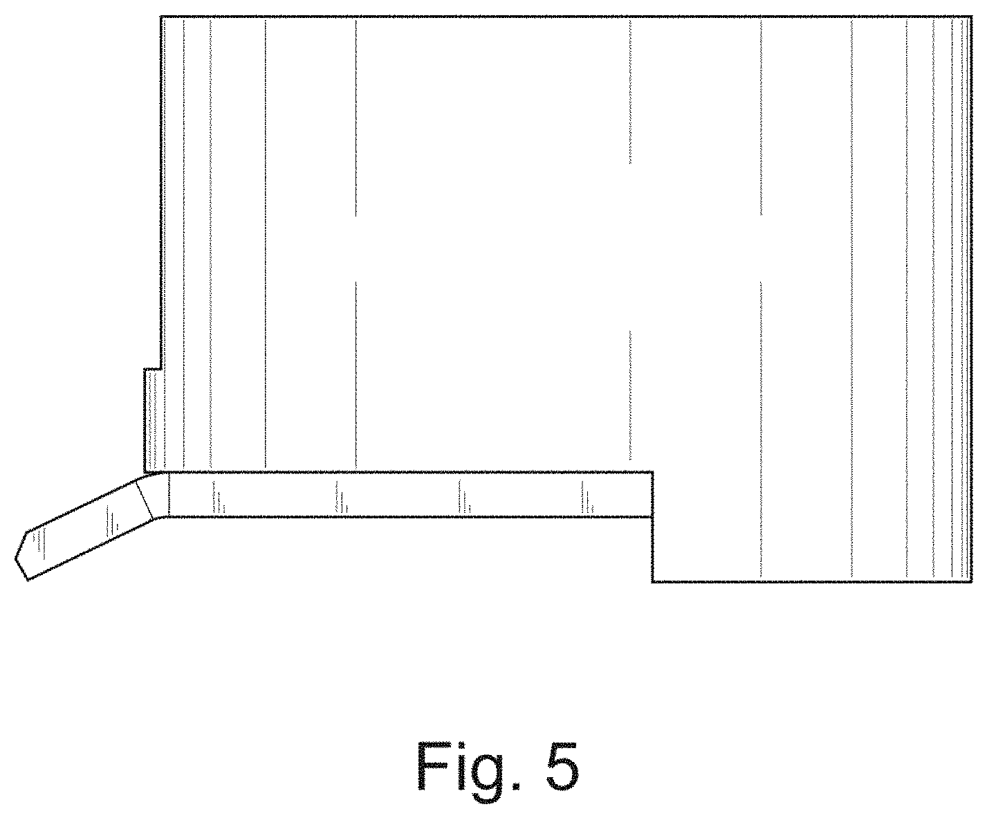 Patent USD1000248 Figure 5 – Flat door handle hasp