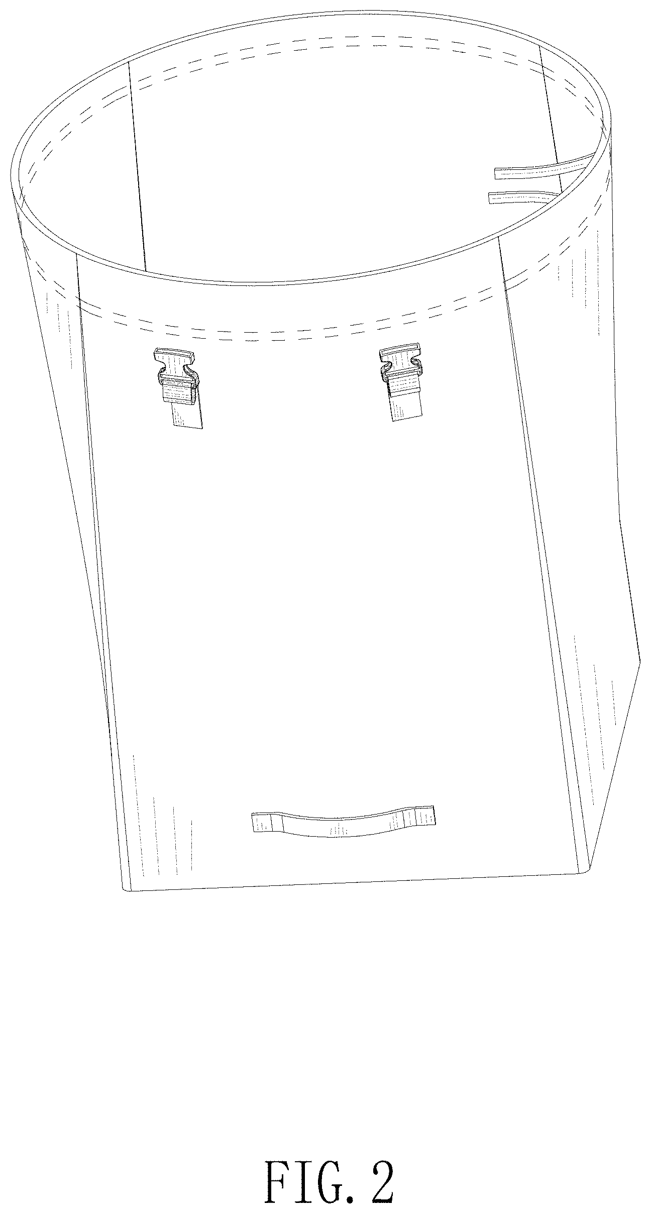 Patent USD1000285 Figure 2 – Garden waste bag
