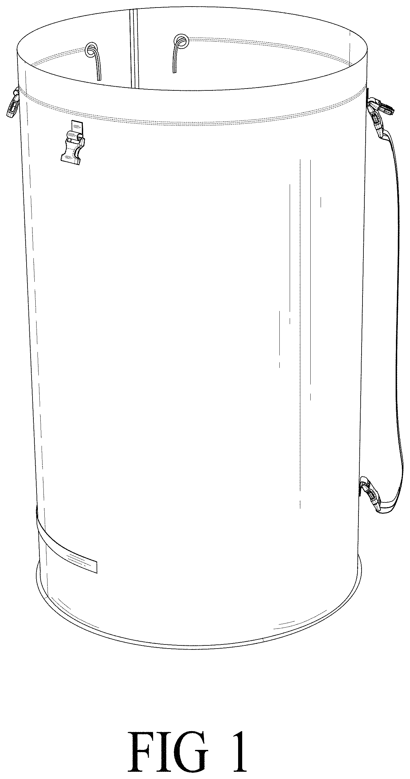 Patent USD1000286 Figure 1 – Garden waste bag