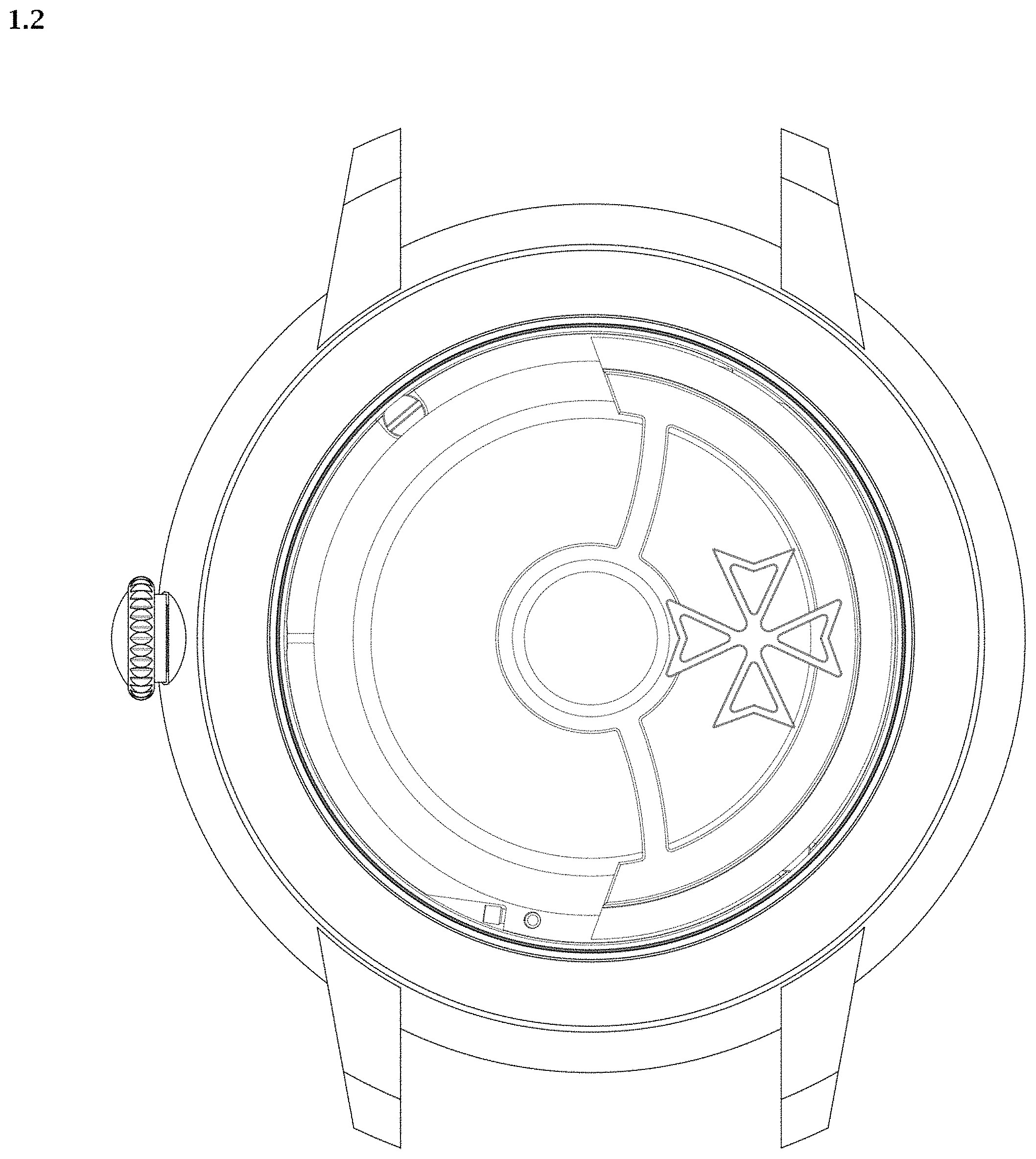 Patent USD1000293 Figure 2 – Watch case
