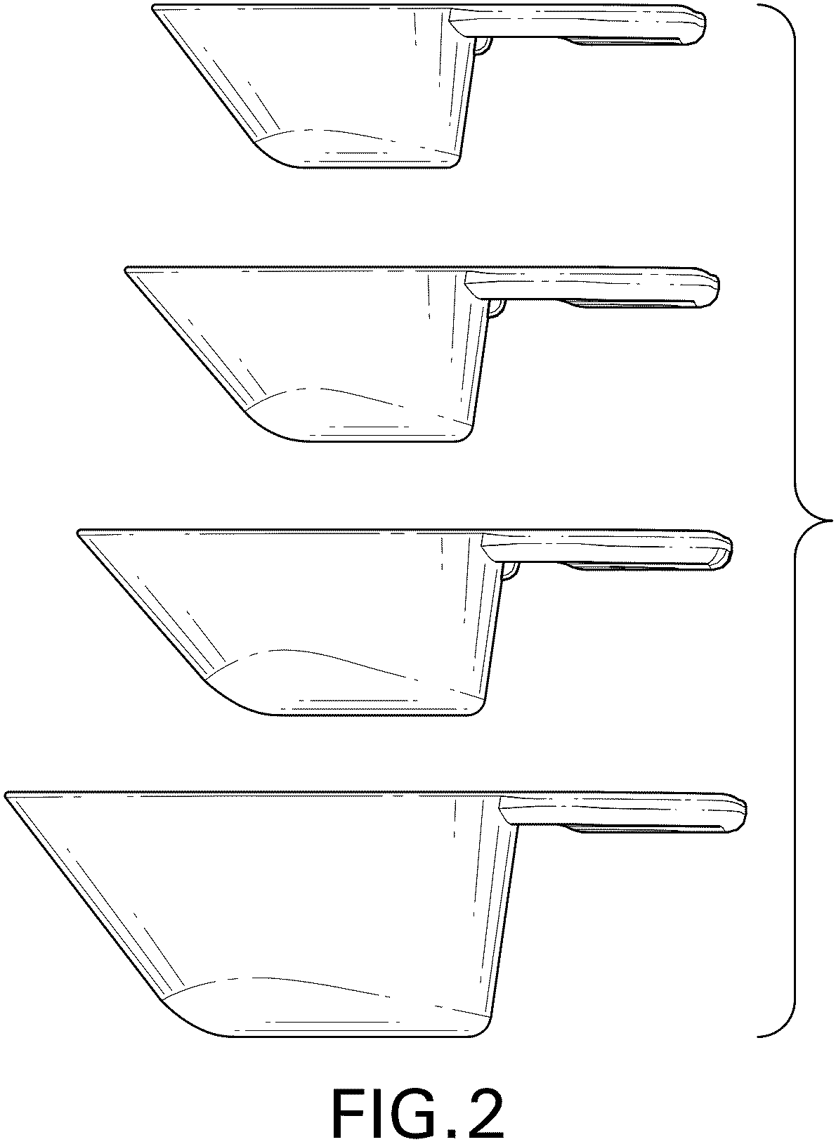 Patent USD1000294 Figure 2 – Measuring cup set