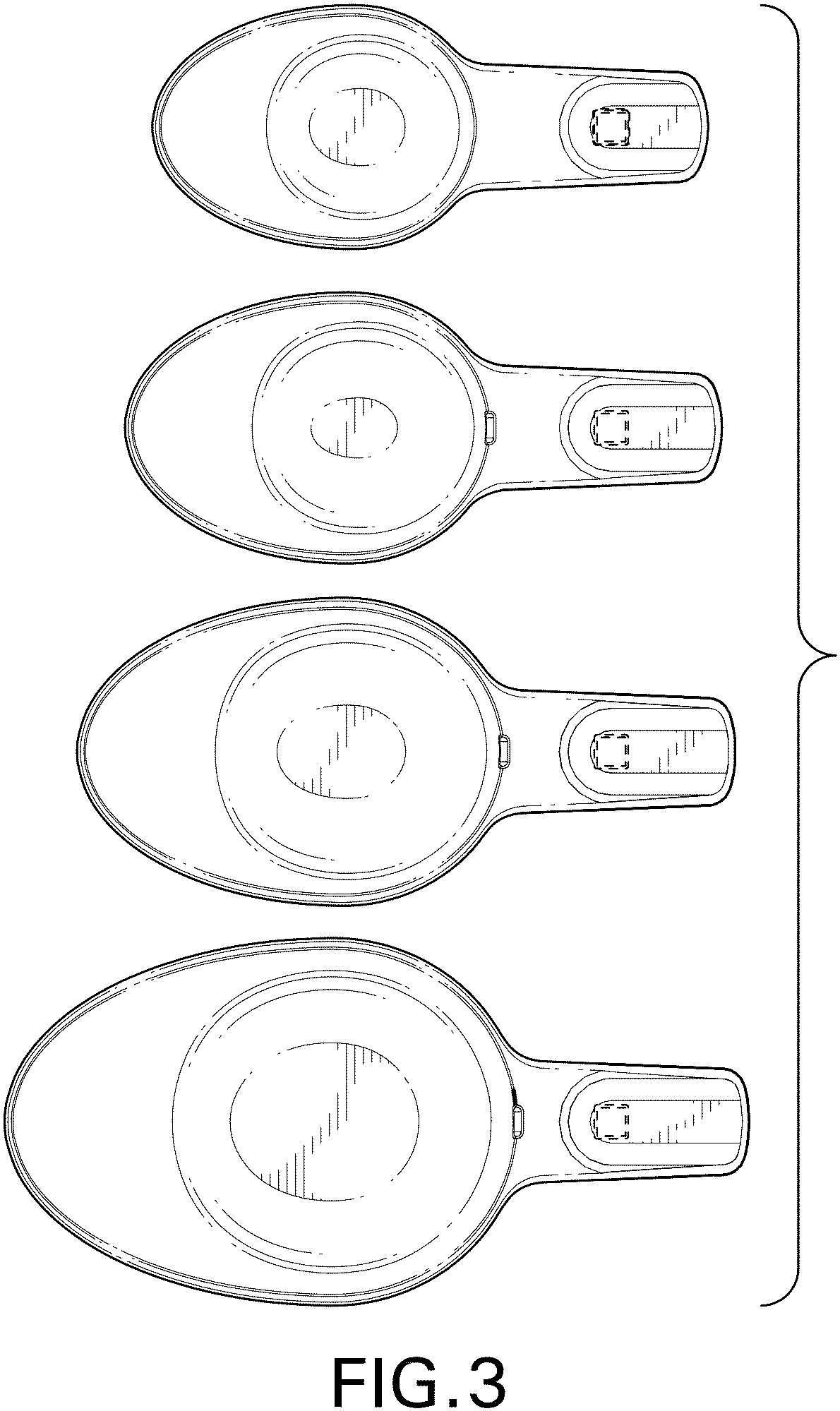 Patent USD1000294 Figure 3 – Measuring cup set