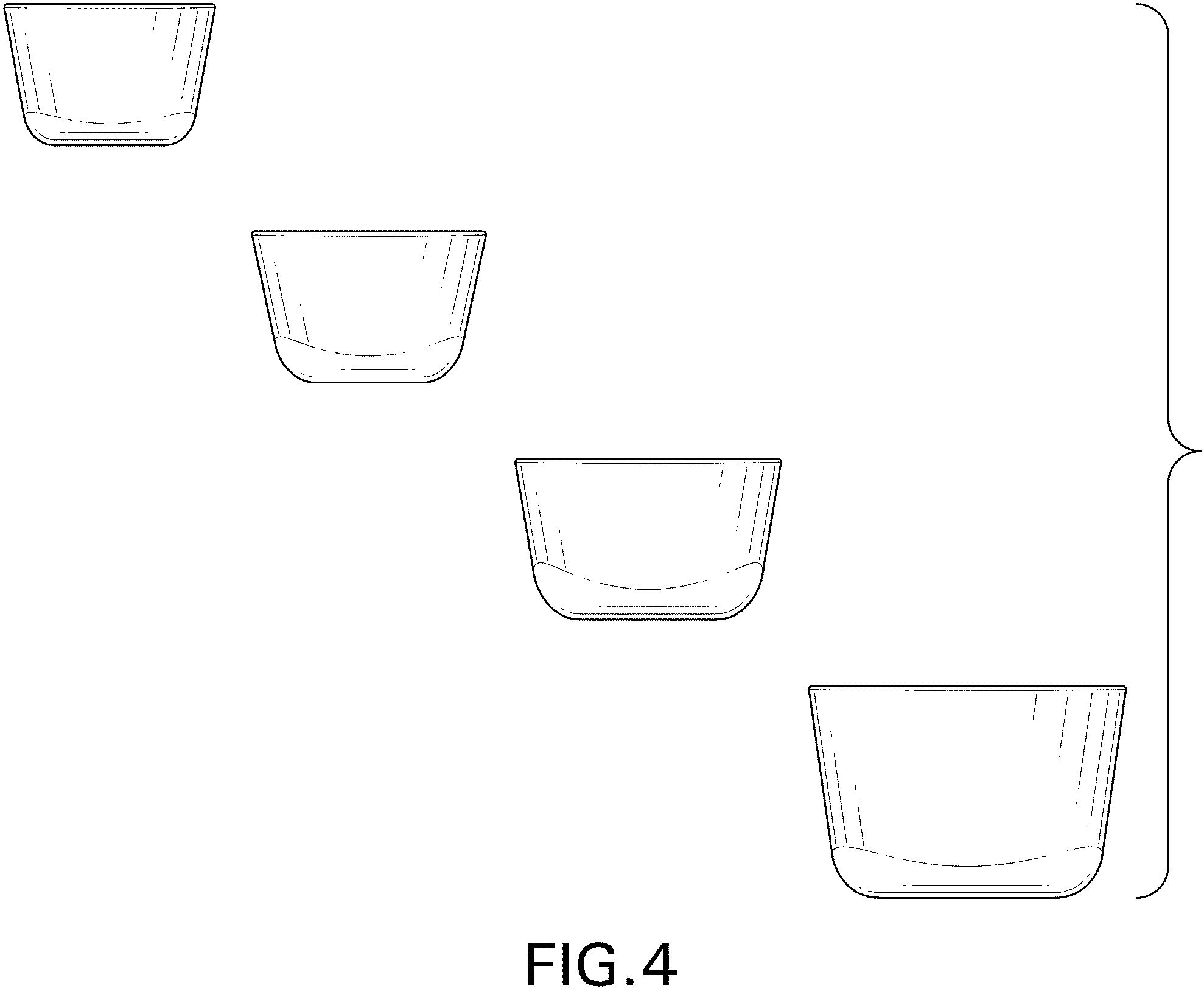 Patent USD1000294 Figure 4 – Measuring cup set