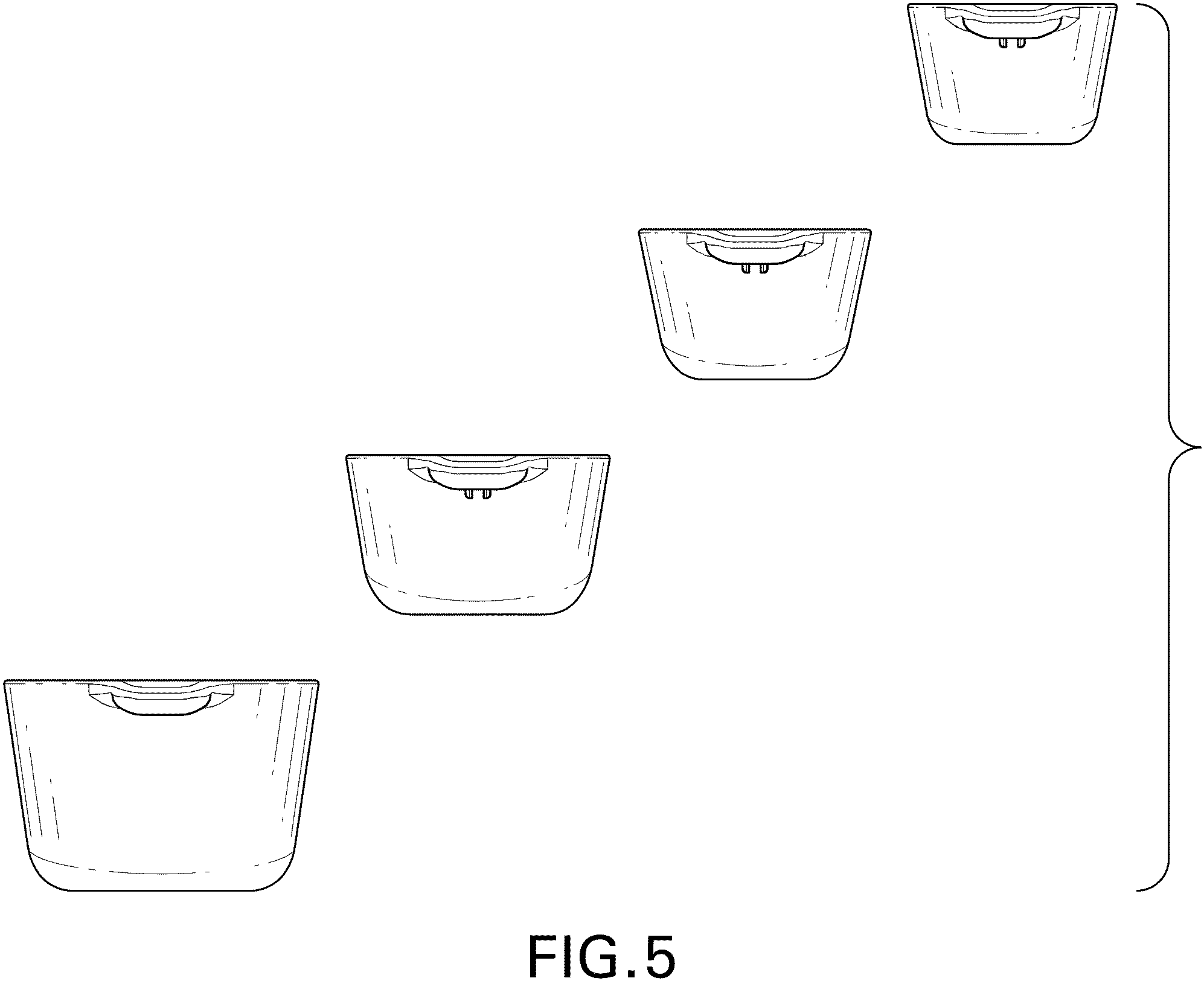 Patent USD1000294 Figure 5 – Measuring cup set