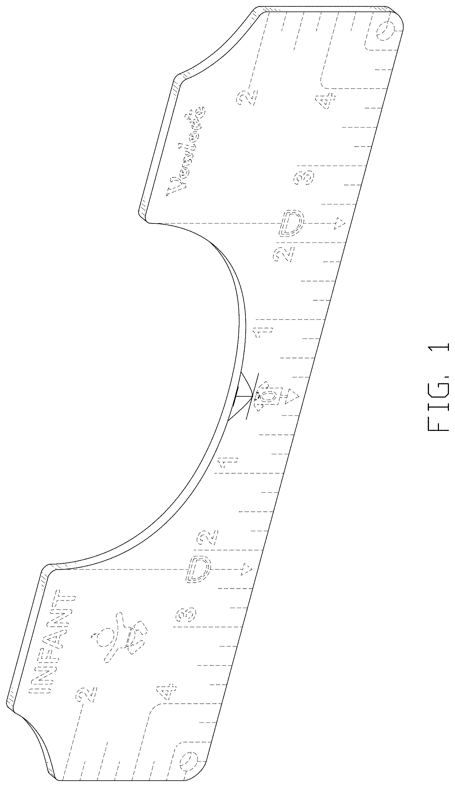 Patent USD1000296 Figure 1 – T-shirt ruler