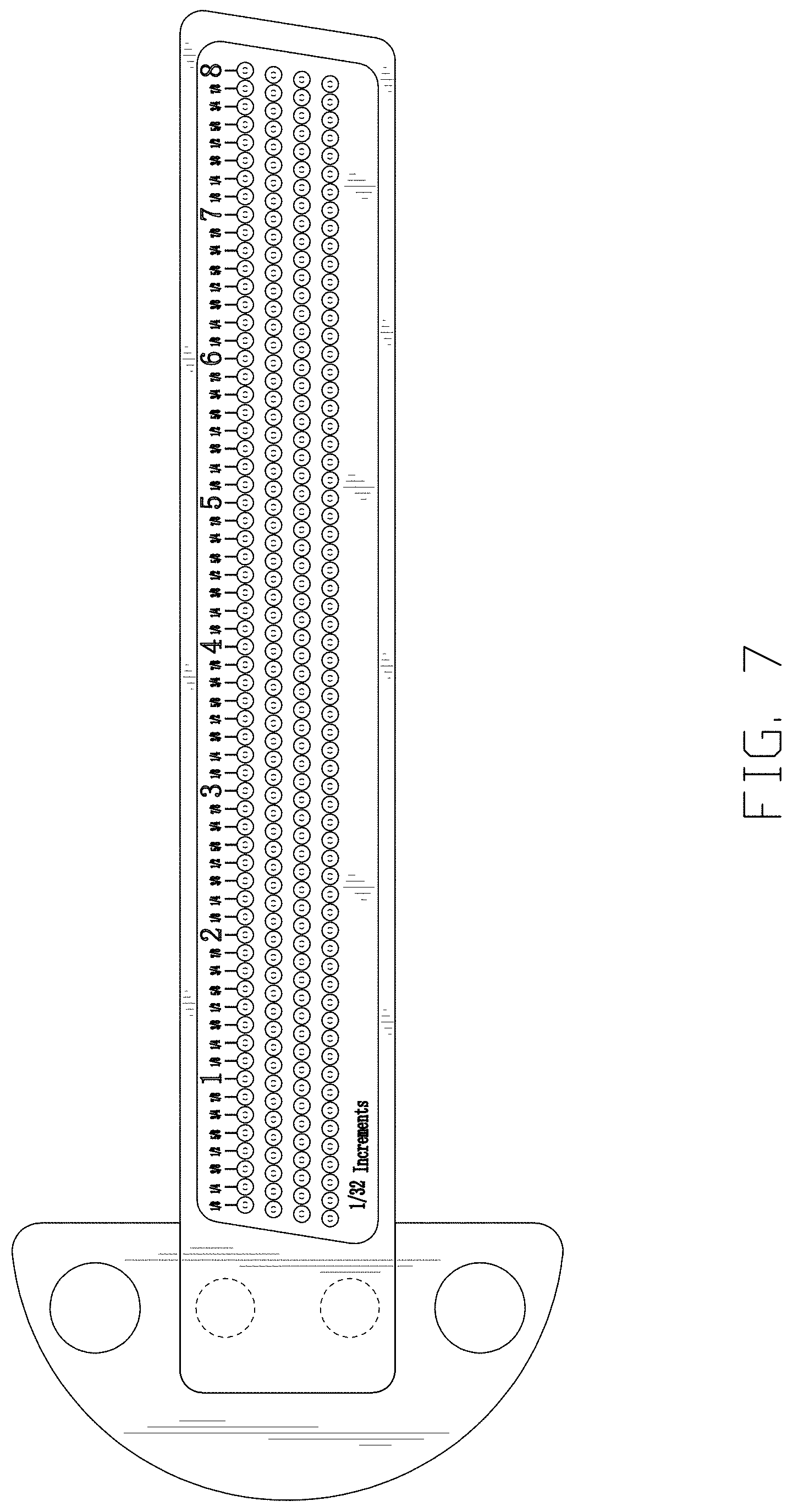 Patent USD1000300 Figure 7 – Hole marking ruler