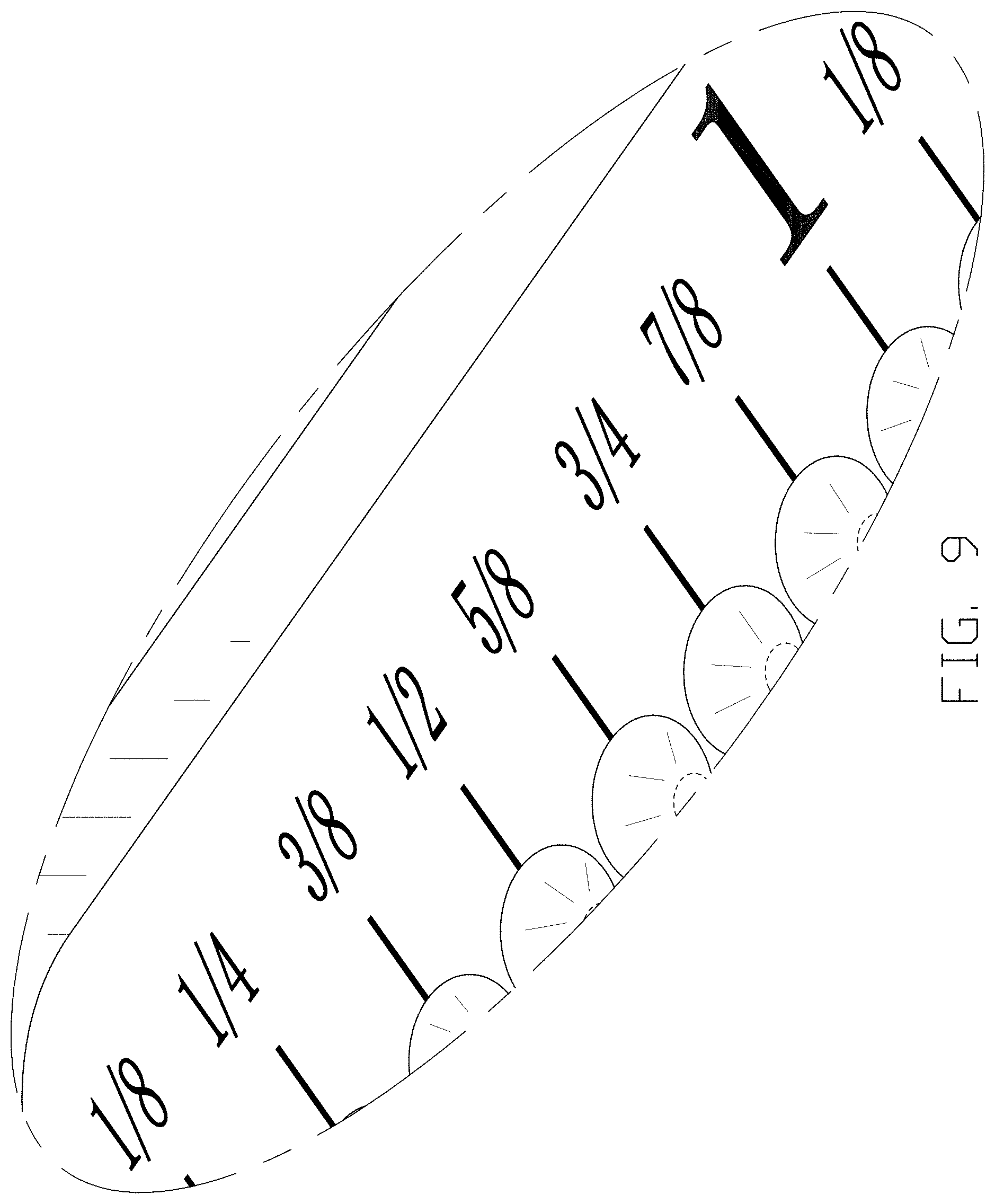 Patent USD1000300 Figure 9 – Hole marking ruler