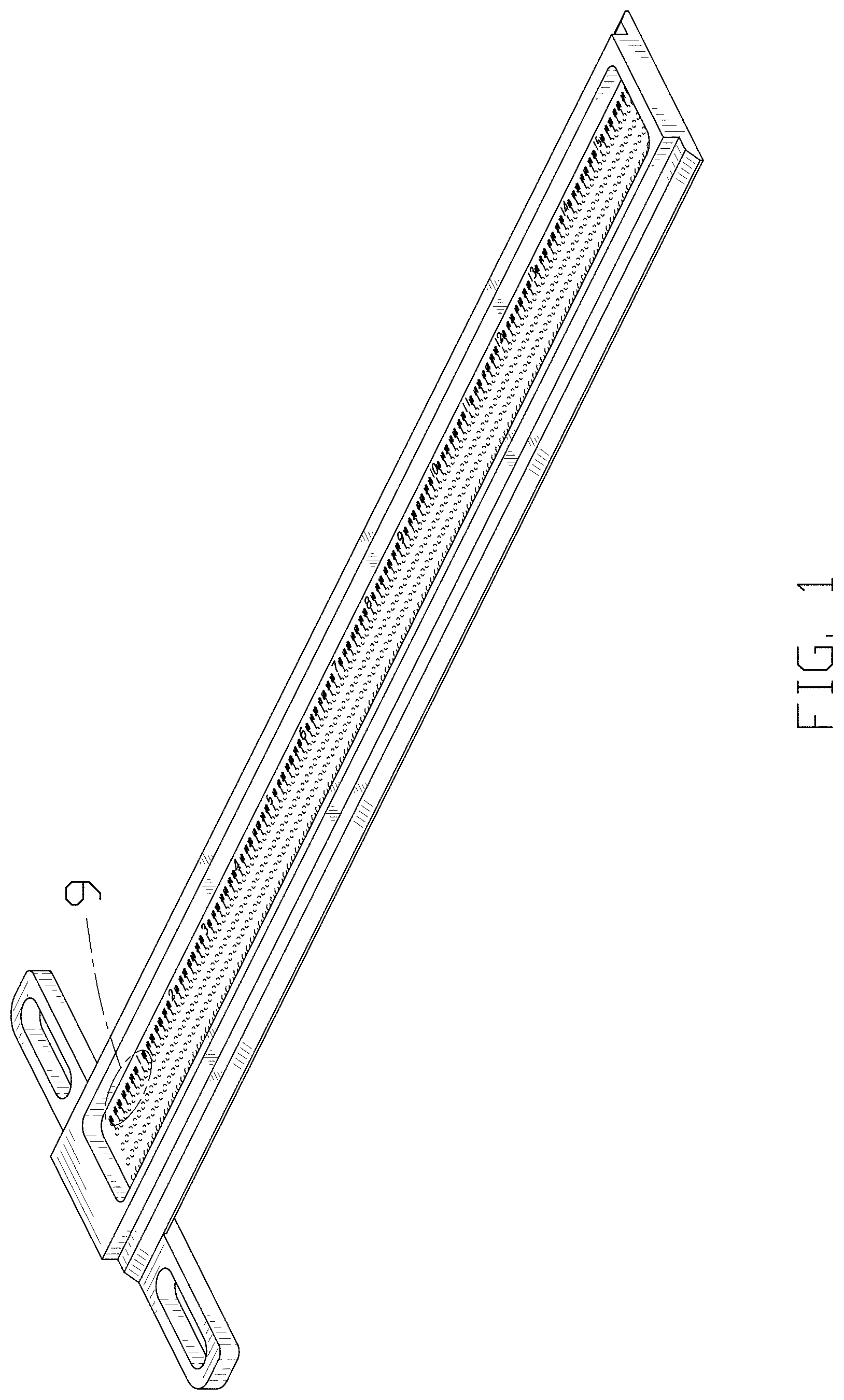 Patent USD1000301 Figure 1 – Hole marking ruler