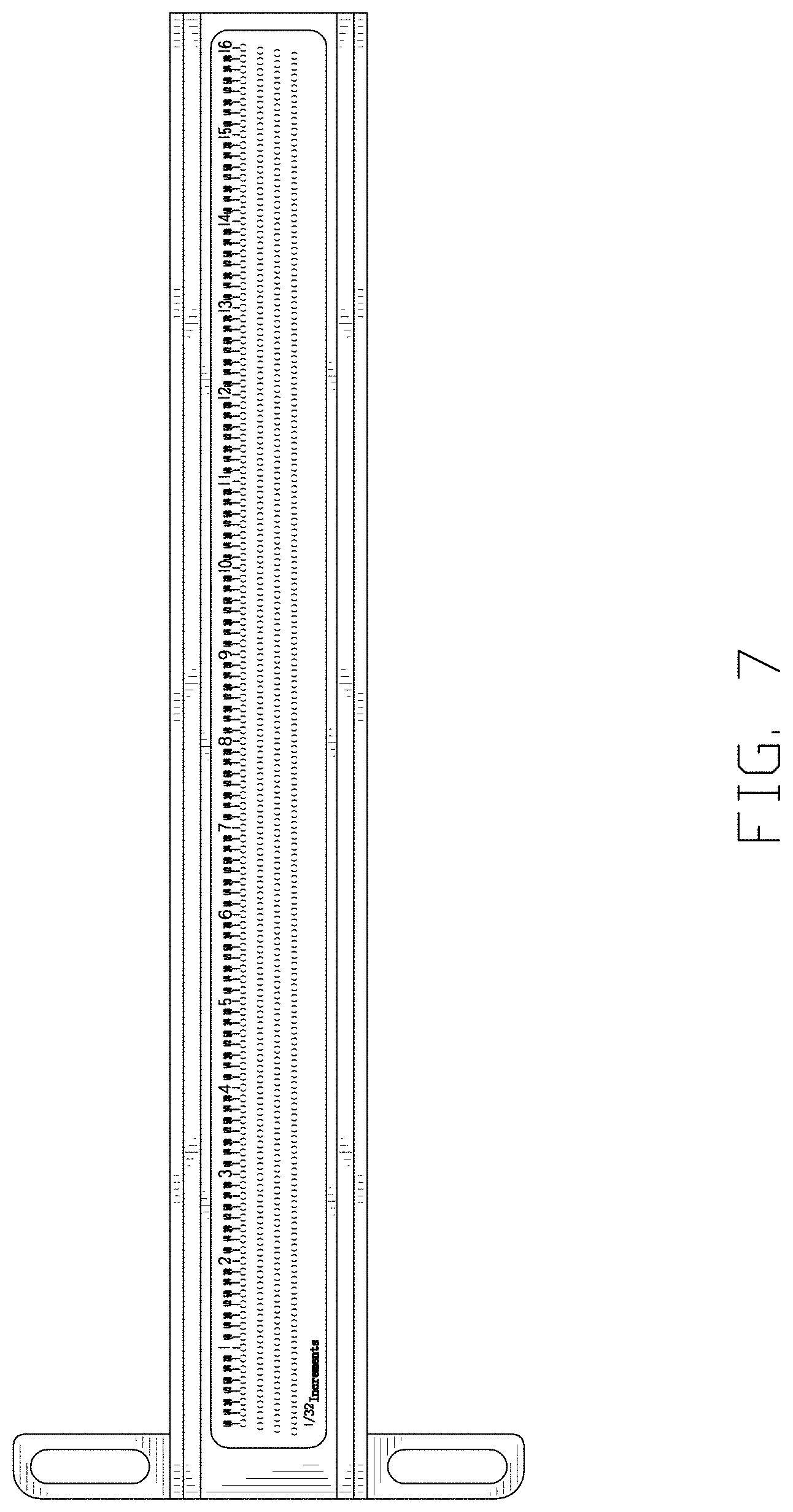 Patent USD1000301 Figure 7 – Hole marking ruler