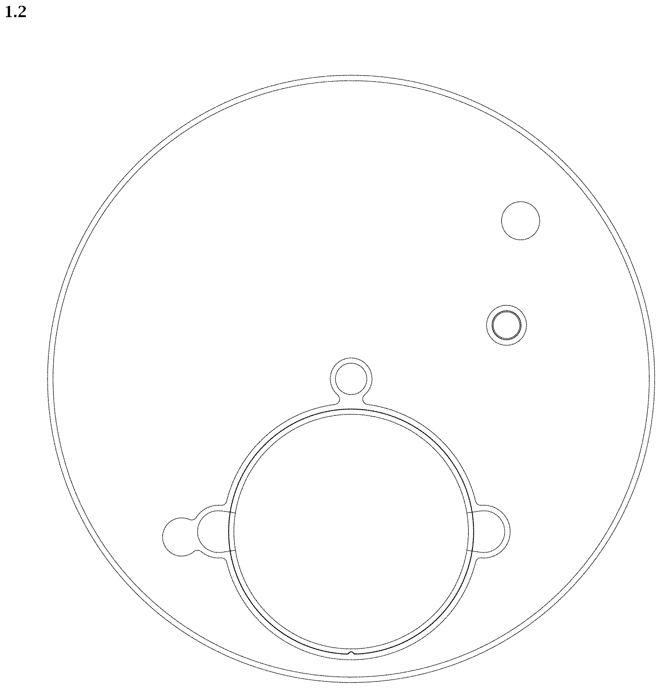 Patent USD1000305 Figure 2 – Watch dial