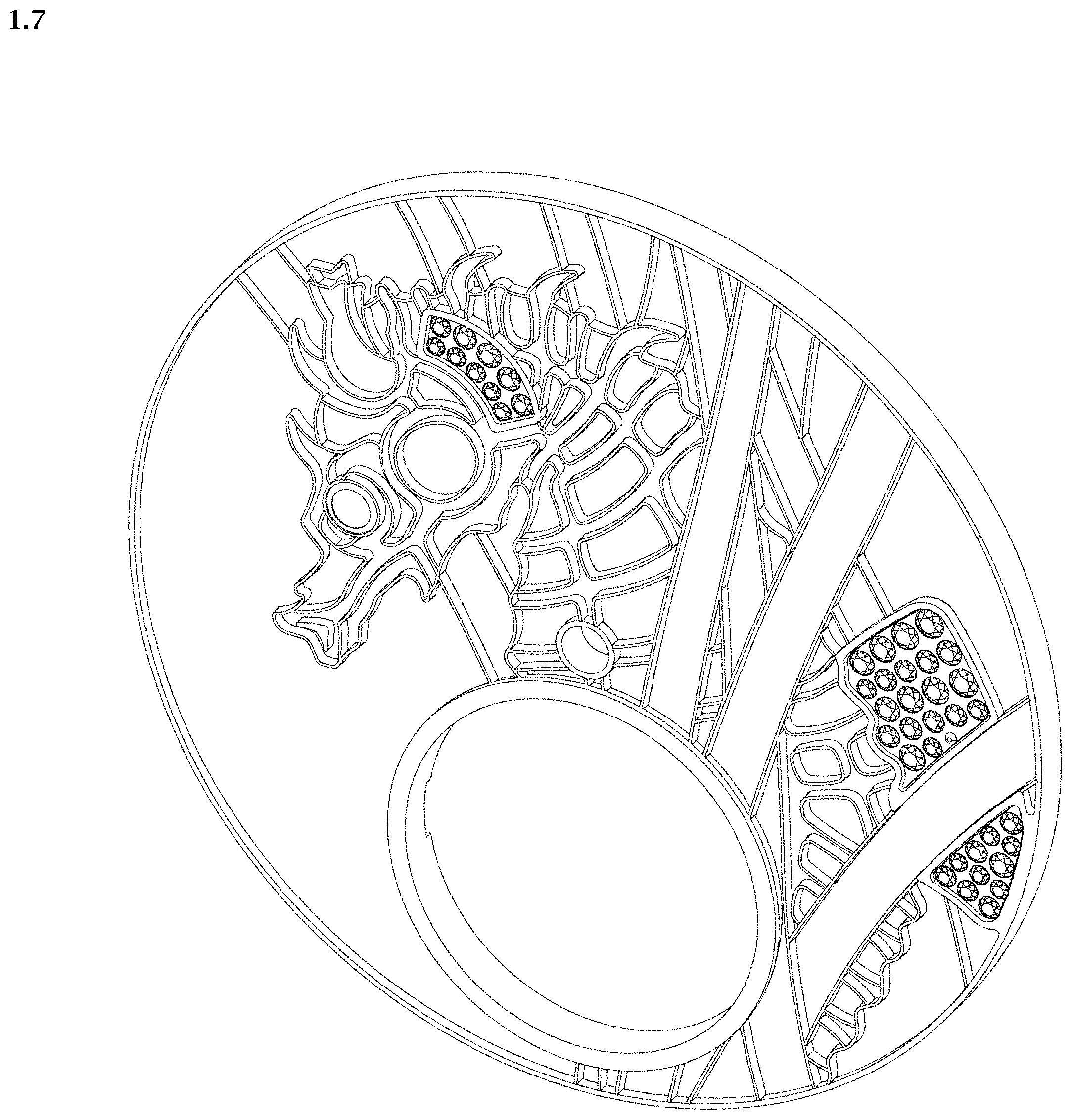 Patent USD1000305 Figure 7 – Watch dial