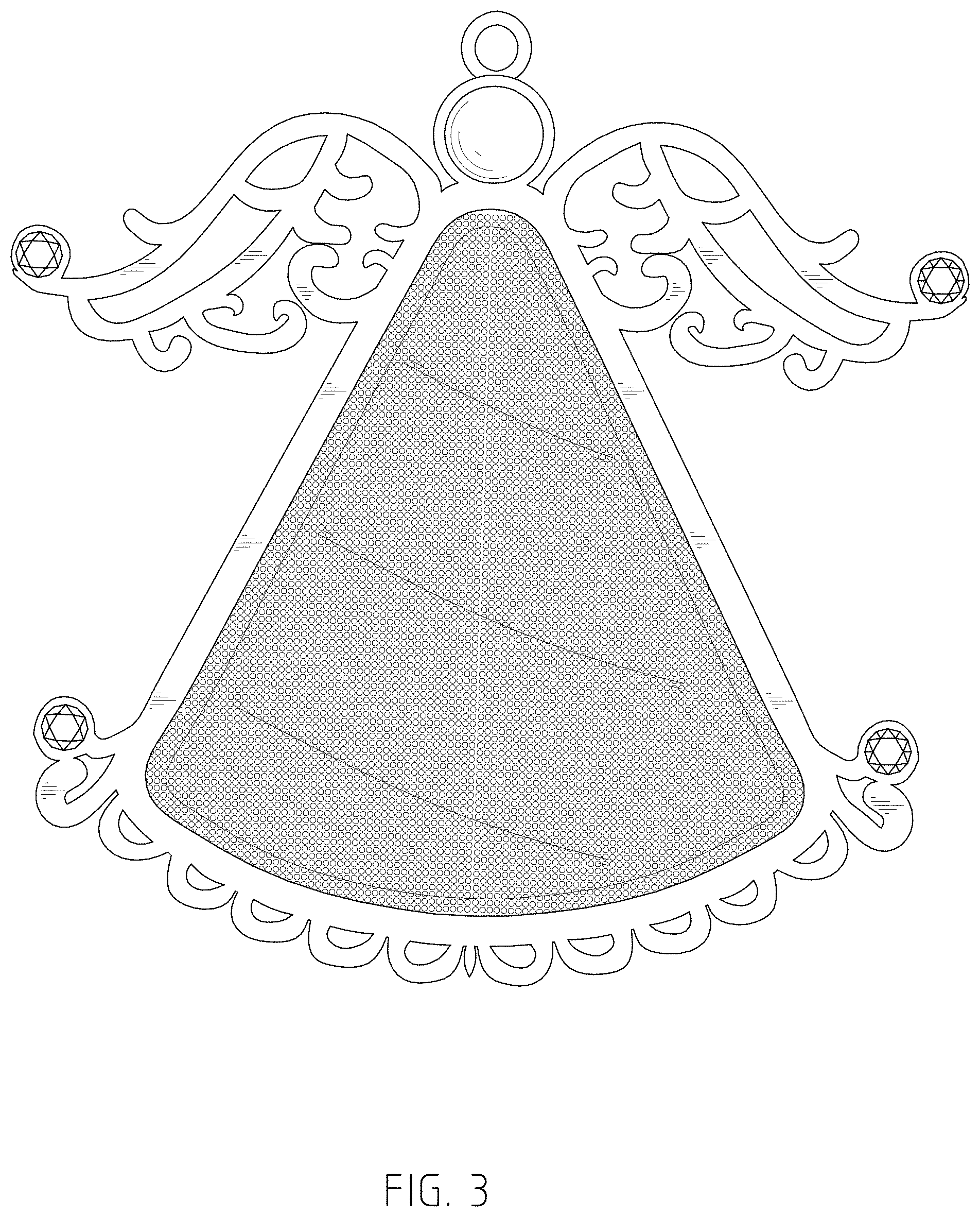 Patent USD1000311 Figure 3 – Christmas tree decoration