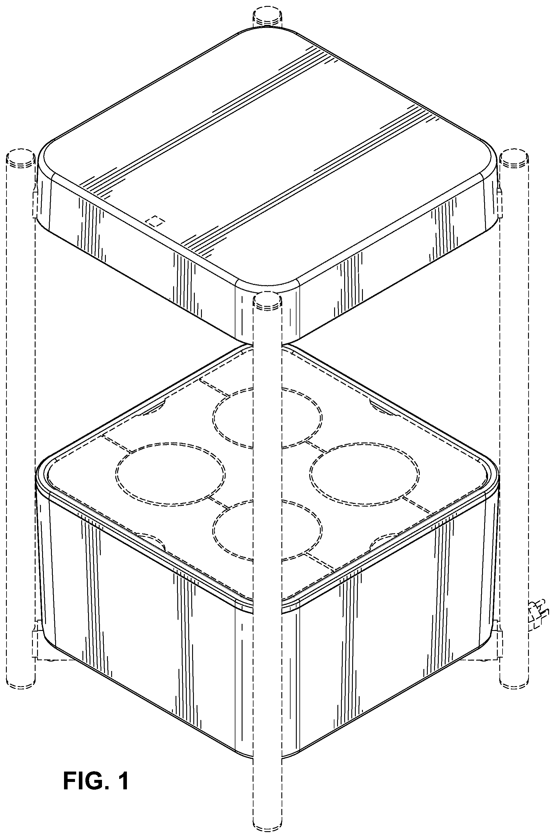 Patent USD1000313 Figure 1 – Hydroponic system