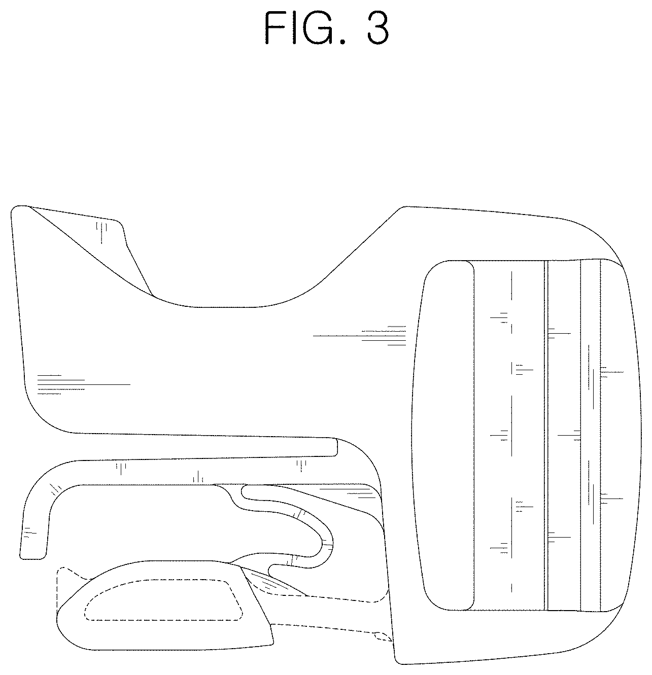 Patent USD1000314 Figure 3 – Buckle member for bag