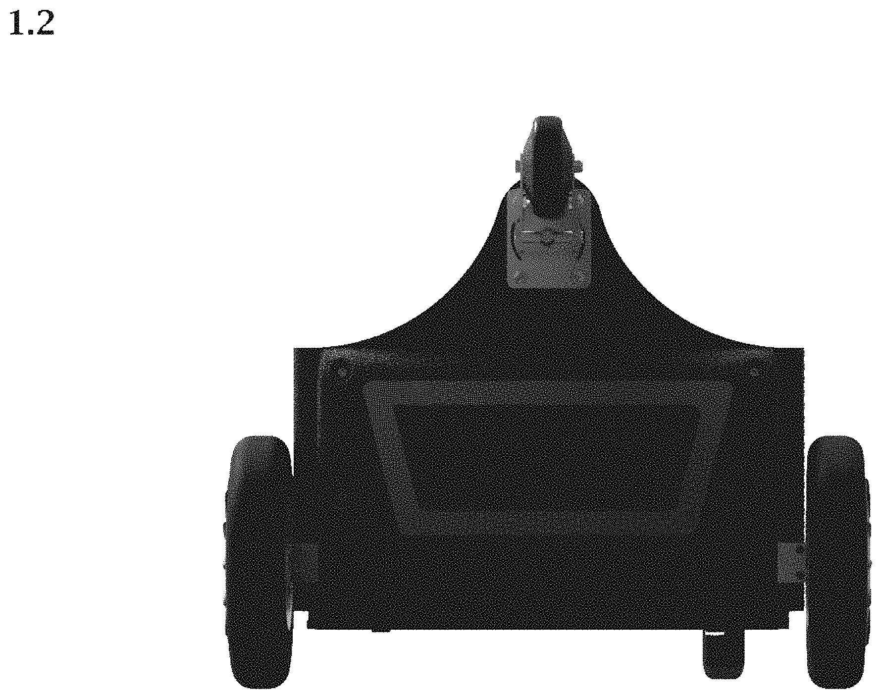 Patent USD1000316 Figure 2 – Threewheeled electric vehicle