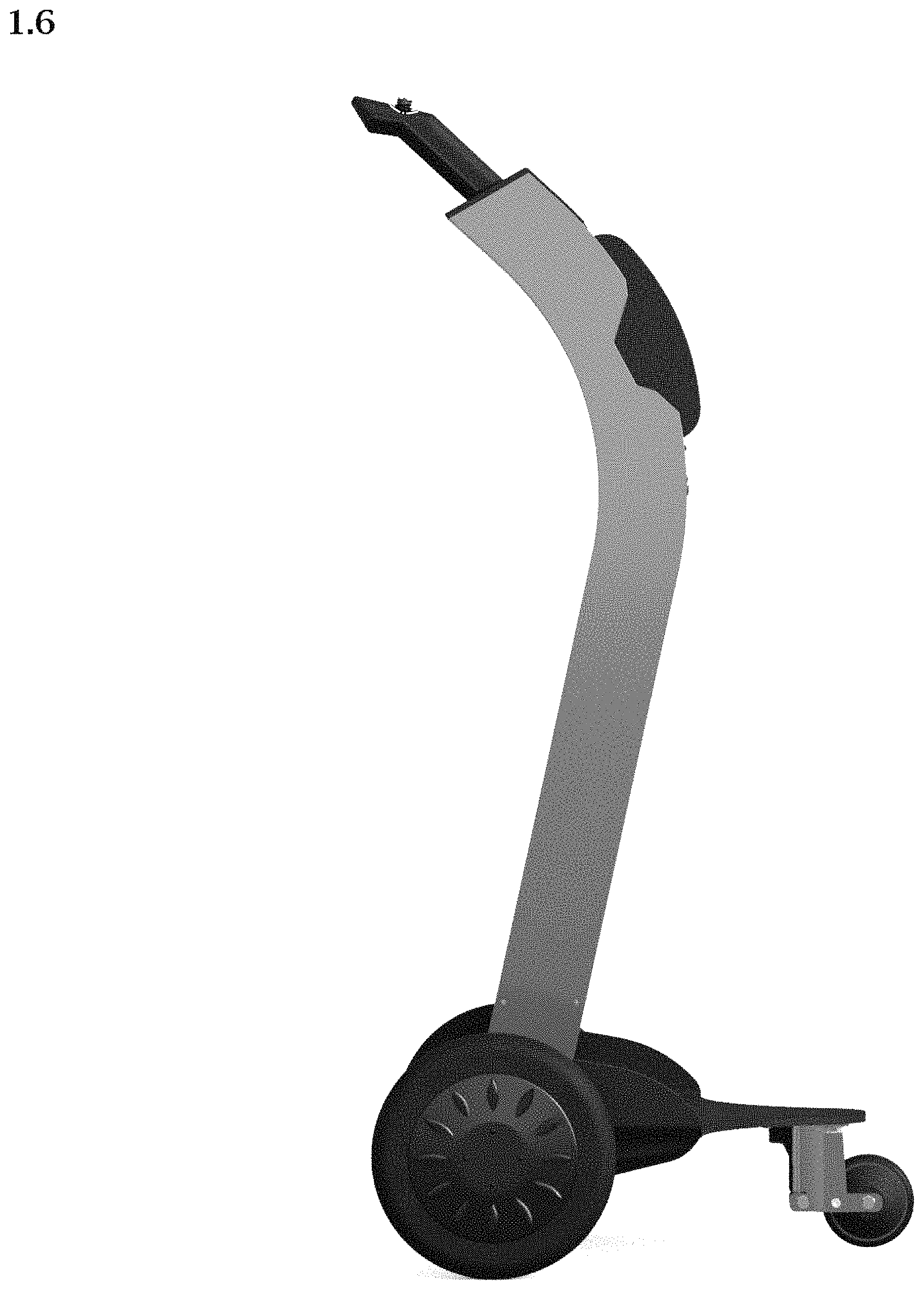 Patent USD1000316 Figure 6 – Threewheeled electric vehicle