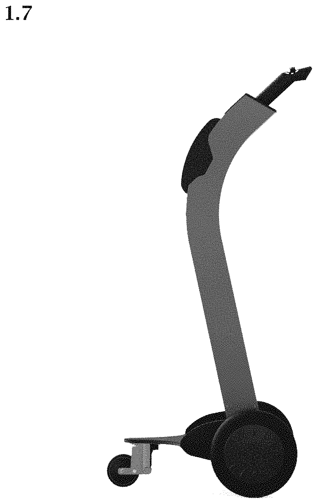 Patent USD1000316 Figure 7 – Threewheeled electric vehicle