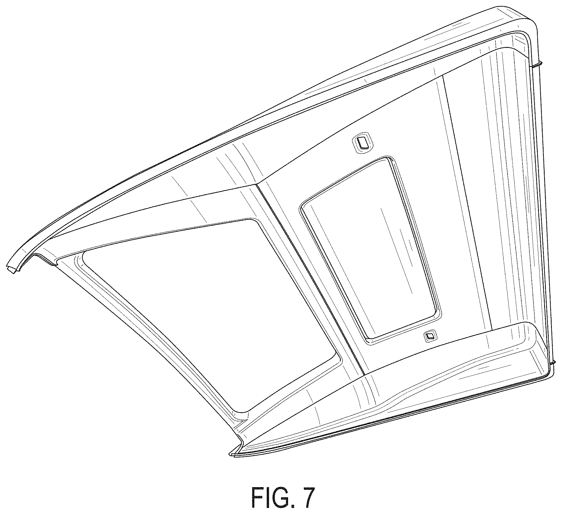 Patent USD1000319 Figure 7 – Vehicle roof