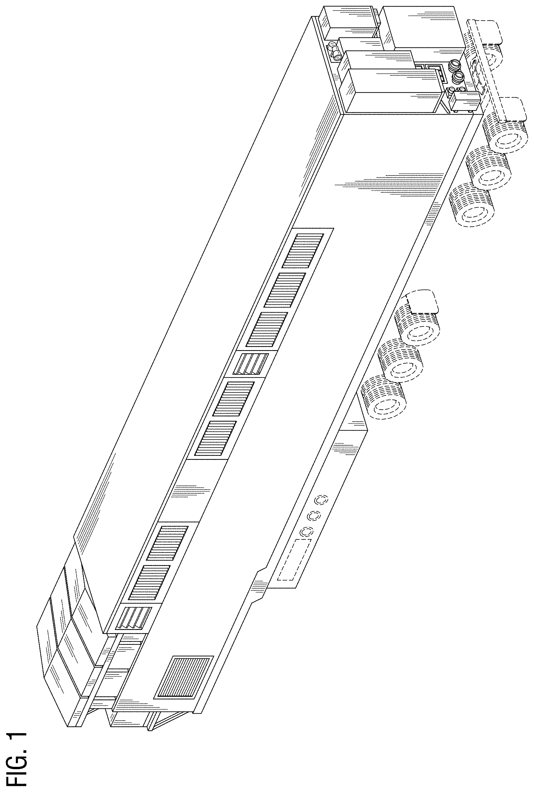 Patent USD1000320 Figure 1 – Trailer for mobile turbomachinery electric power generation