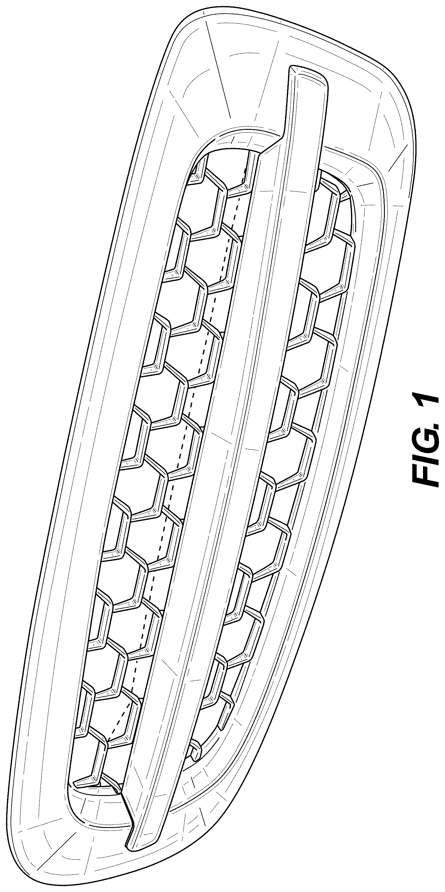 Patent USD1000325 Figure 1 – Air intake for a vehicle