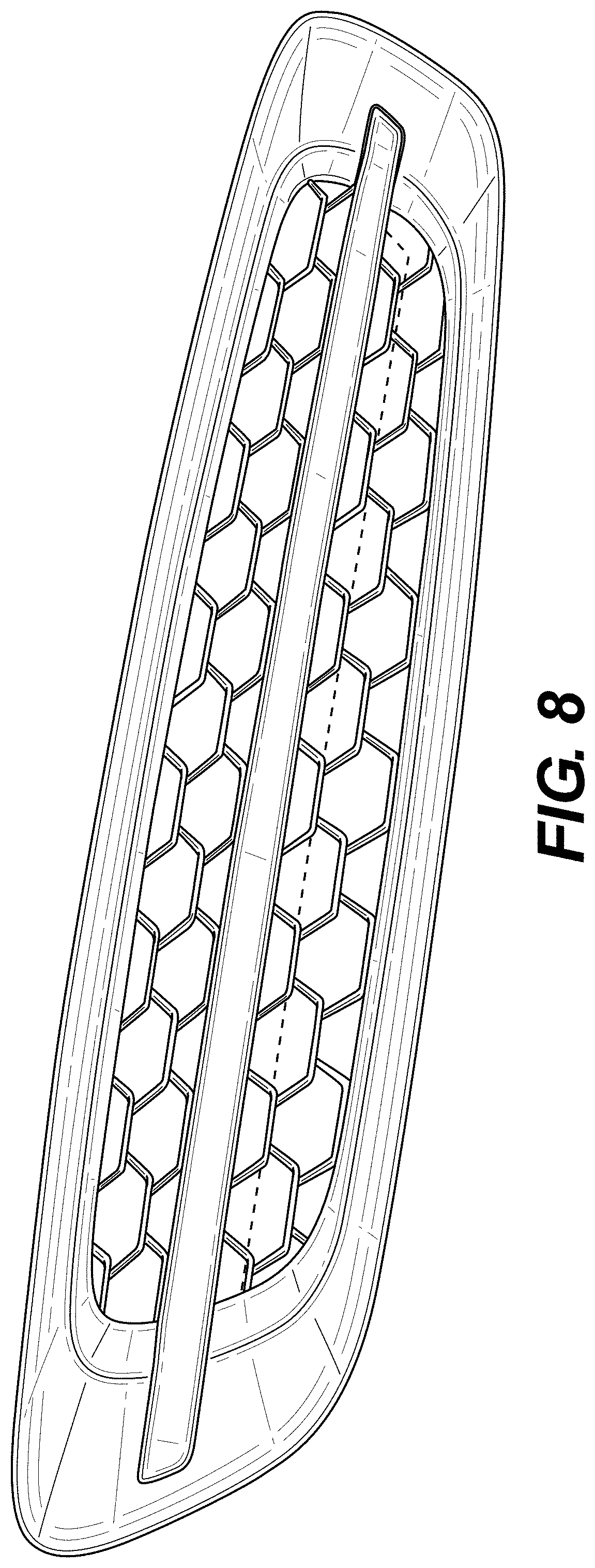 Patent USD1000325 Figure 8 – Air intake for a vehicle