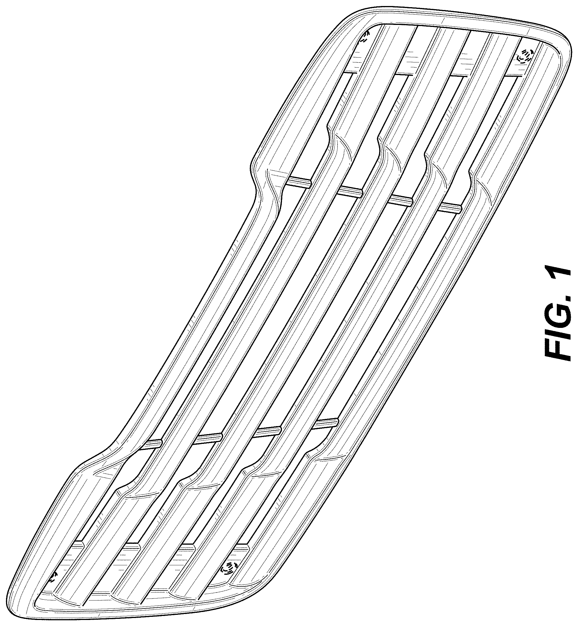 Patent USD1000326 Figure 1 – Front grille for a vehicle