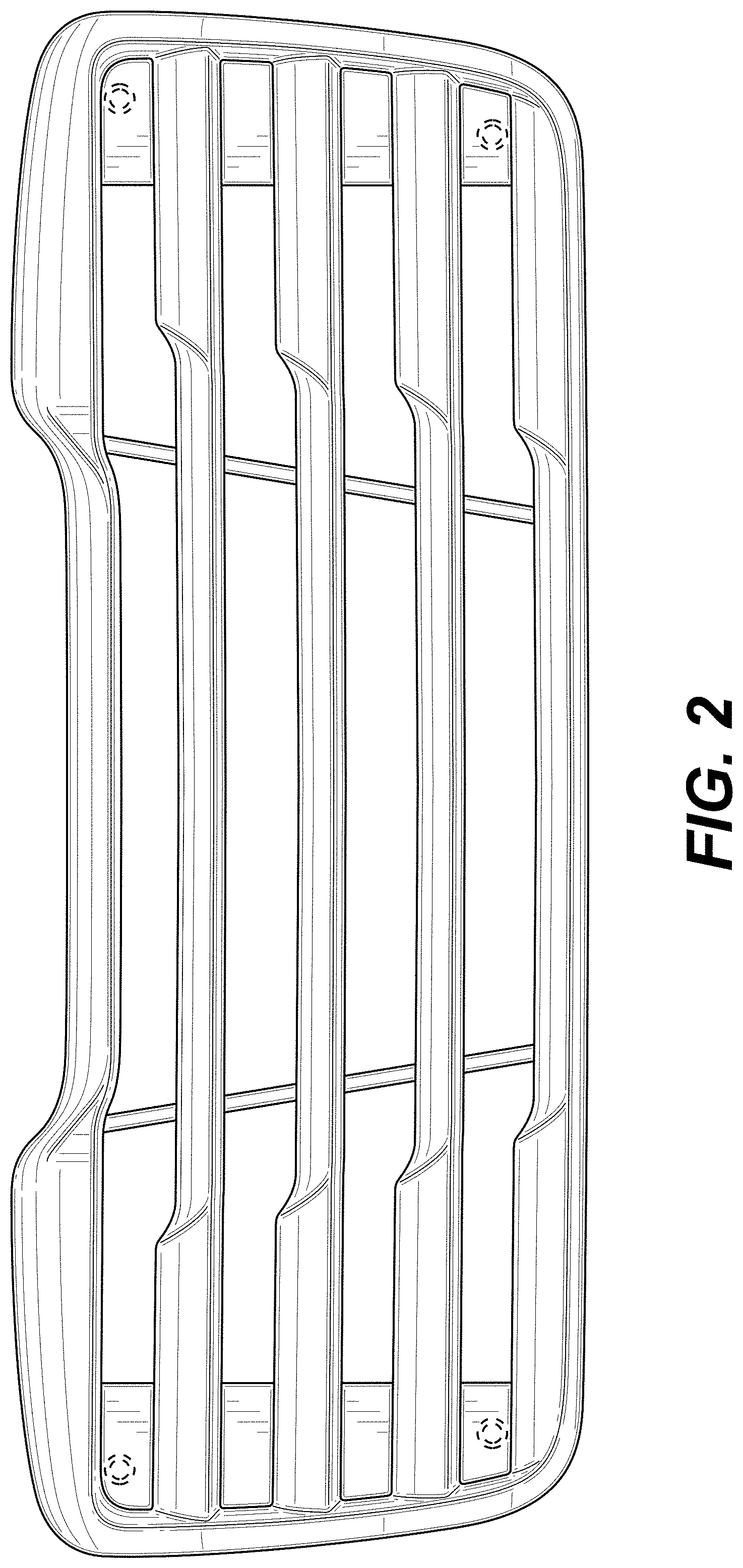 Patent USD1000326 Figure 2 – Front grille for a vehicle