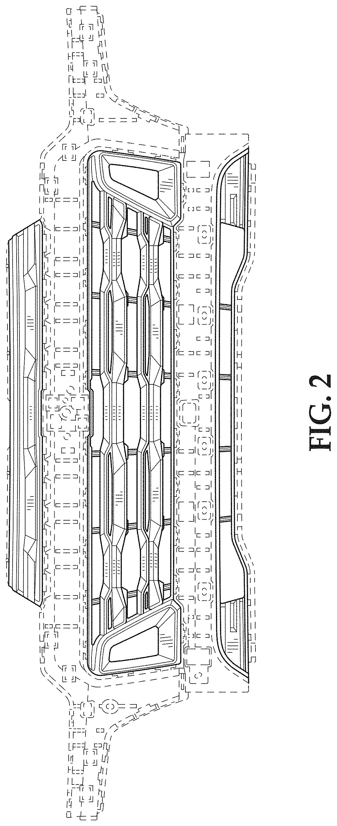 Patent USD1000327 Figure 2 – Vehicle grille