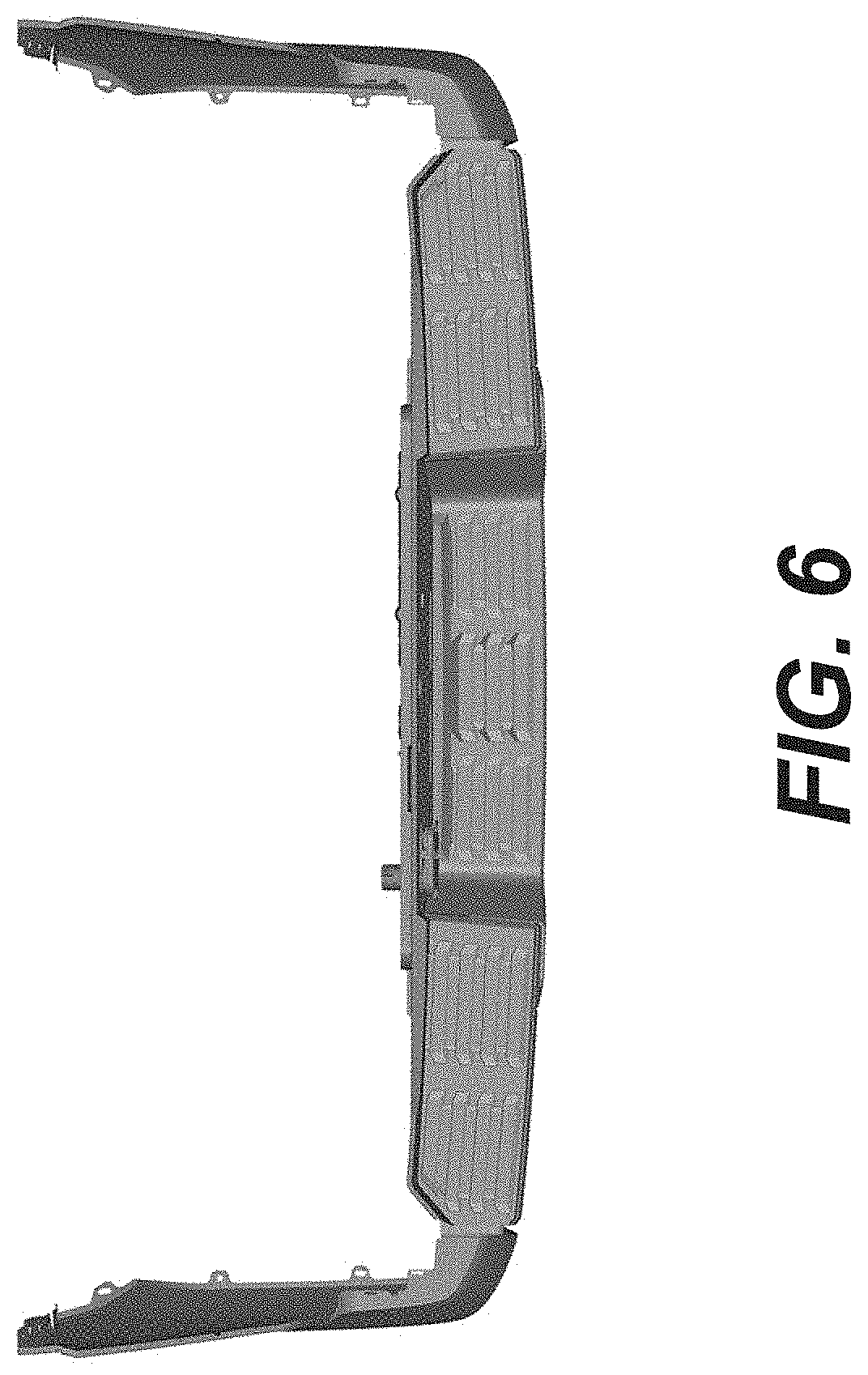 Patent USD1000329 Figure 6 – Rear bumper for a motor vehicle
