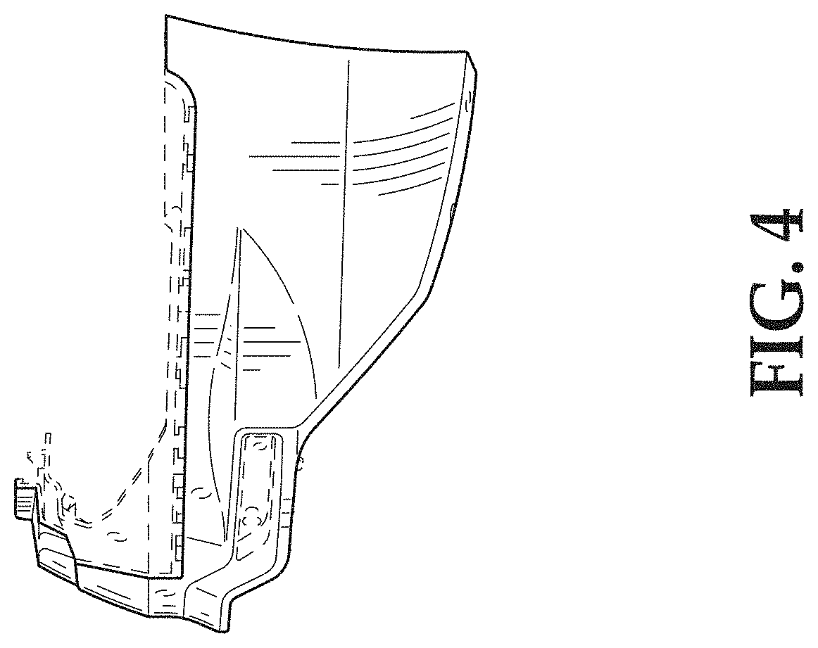 Patent USD1000331 Figure 4 – Vehicle rear lower bumper