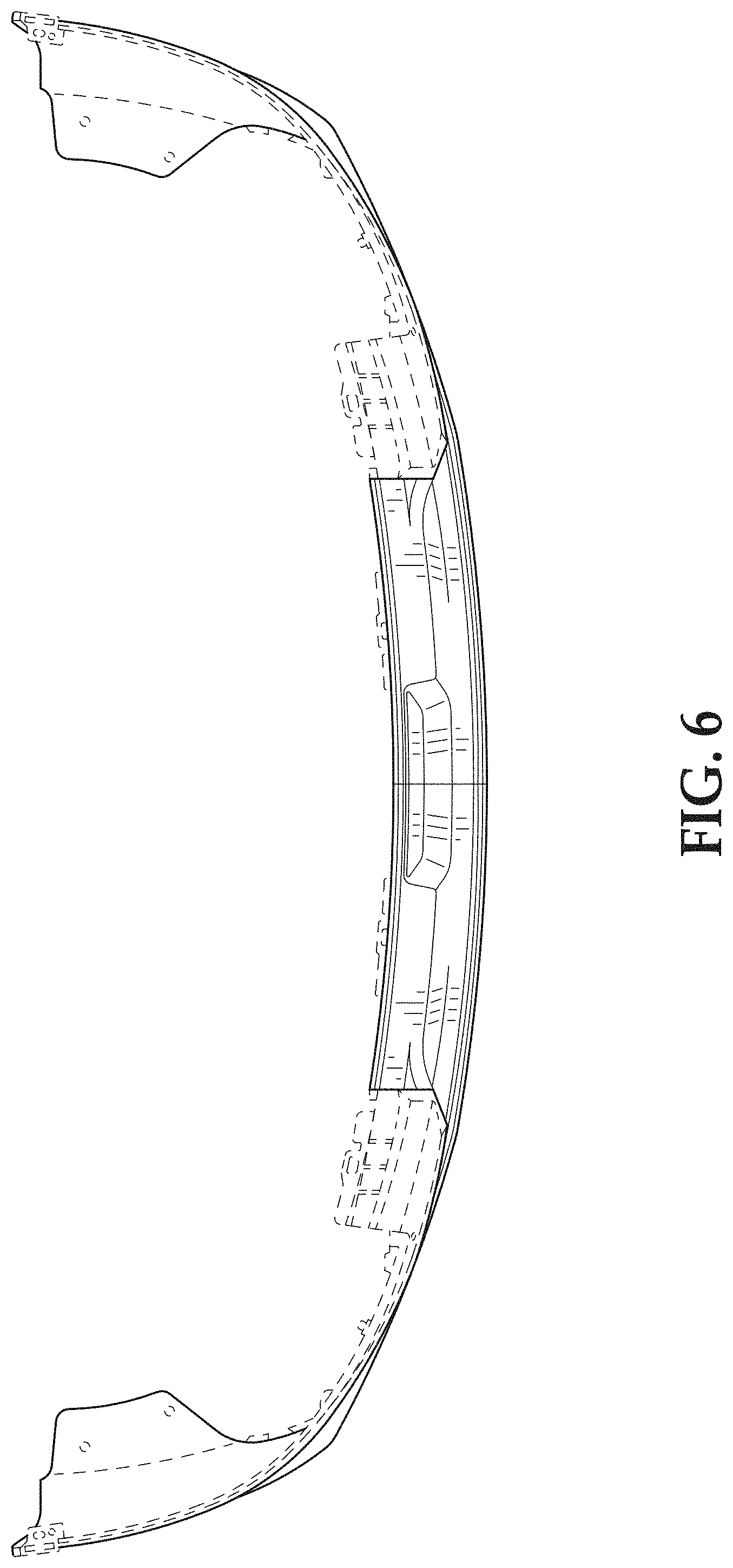 Patent USD1000331 Figure 6 – Vehicle rear lower bumper