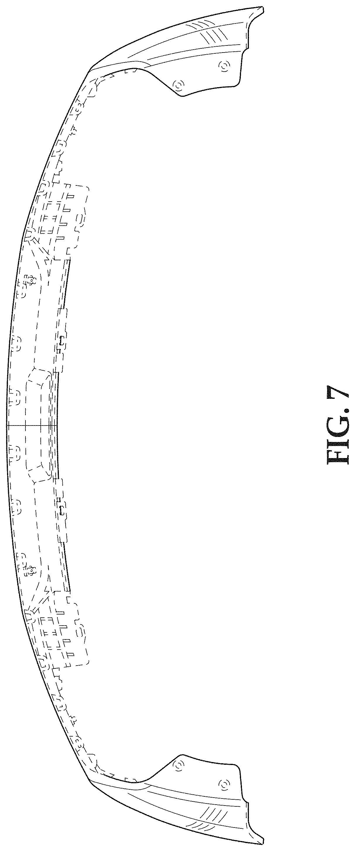 Patent USD1000331 Figure 7 – Vehicle rear lower bumper