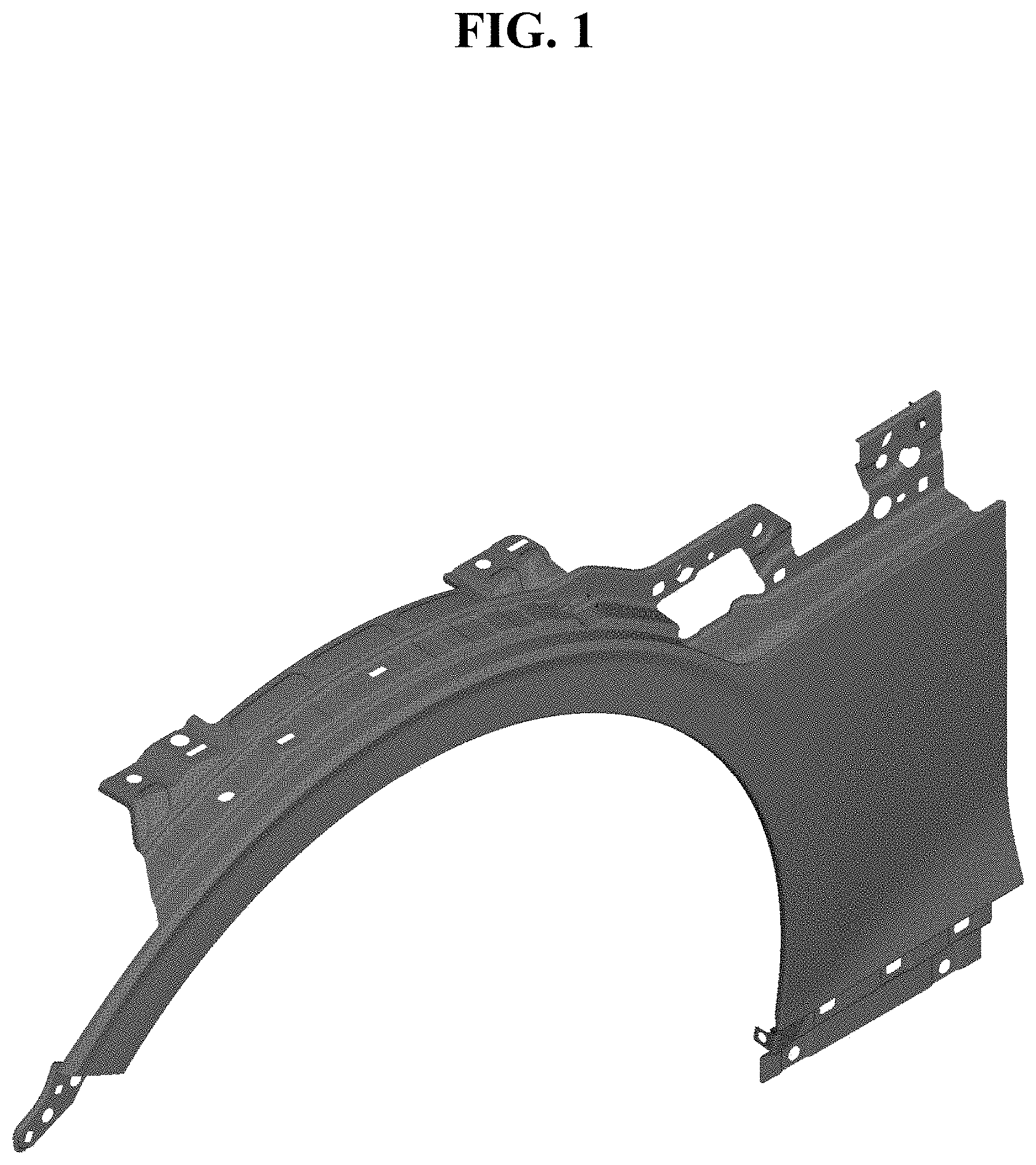 Patent USD1000340 Figure 1 – Fender panel for vehicle