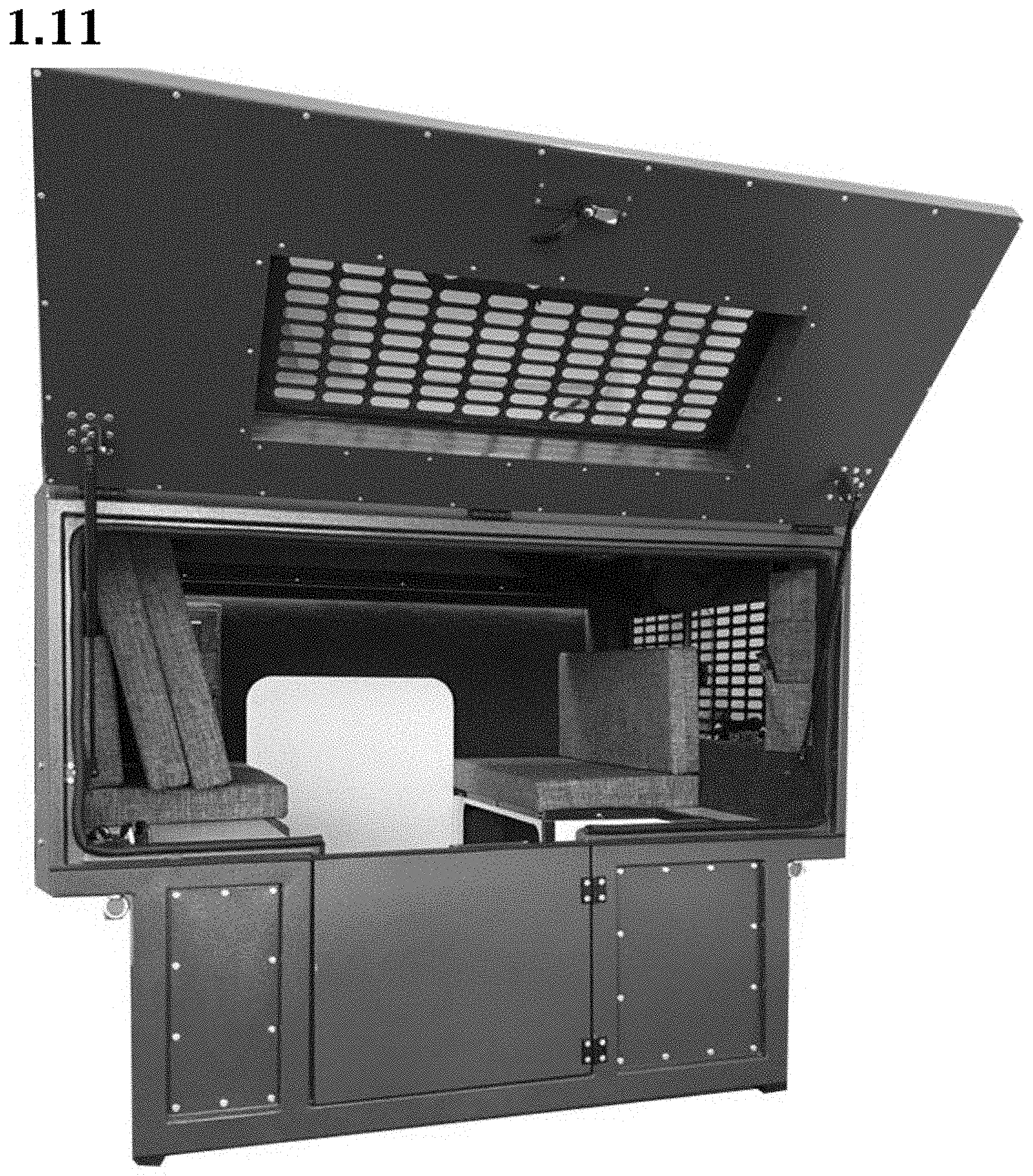 Patent USD1000353 Figure 11 – Cabin for vehicles