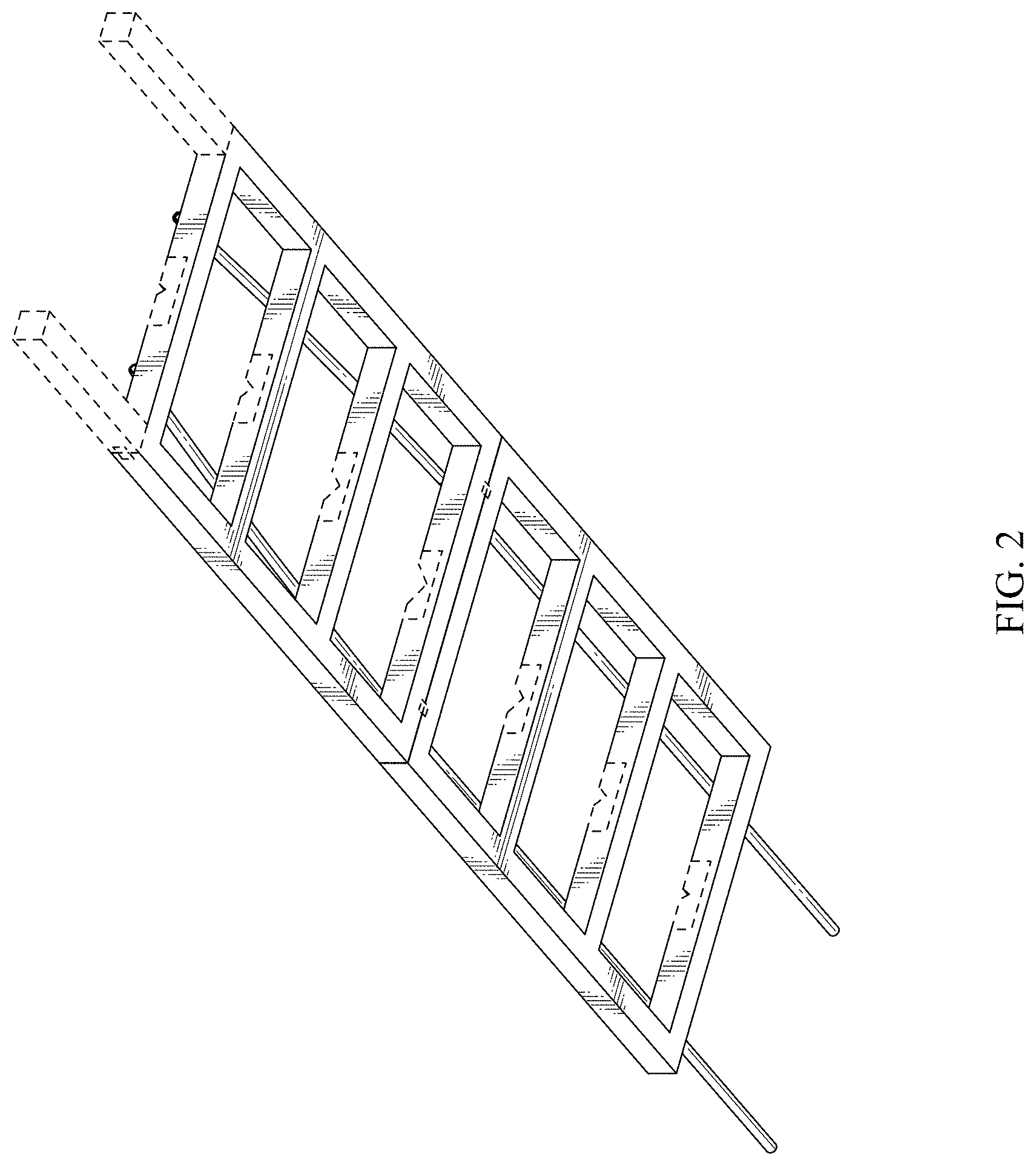 Patent USD1000356 Figure 2 – Kayak rack