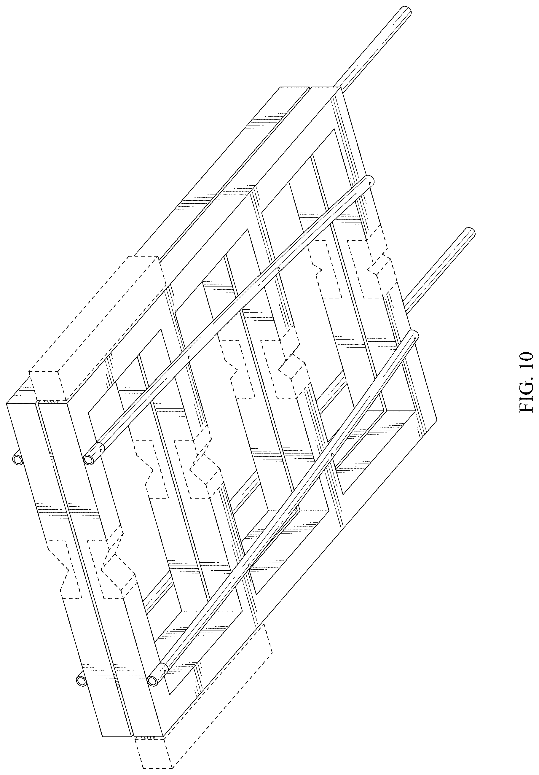 Patent USD1000356 Figure 10 – Kayak rack
