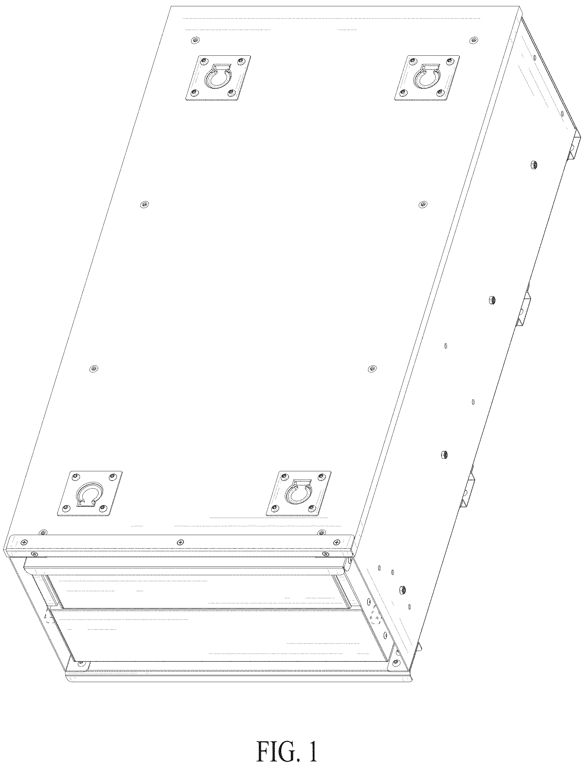 Patent USD1000357 Figure 1 – Vehicle kitchen cabinet