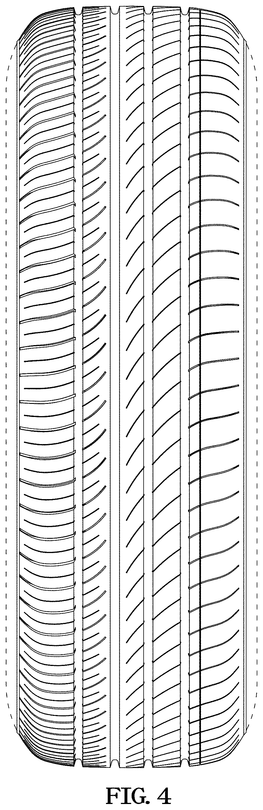 Patent USD1000360 Figure 4 – Tire