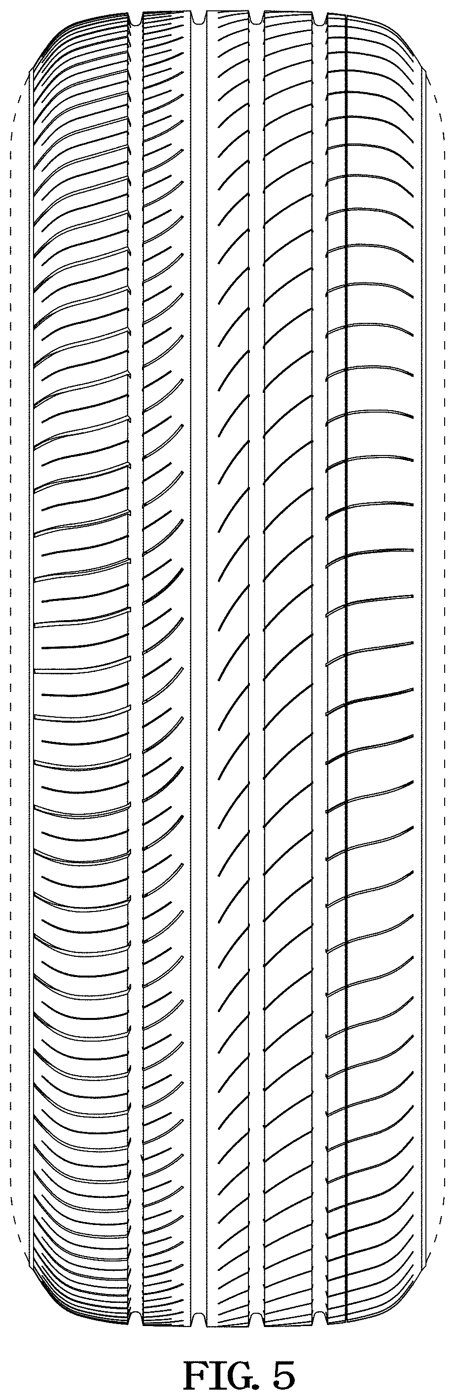 Patent USD1000360 Figure 5 – Tire