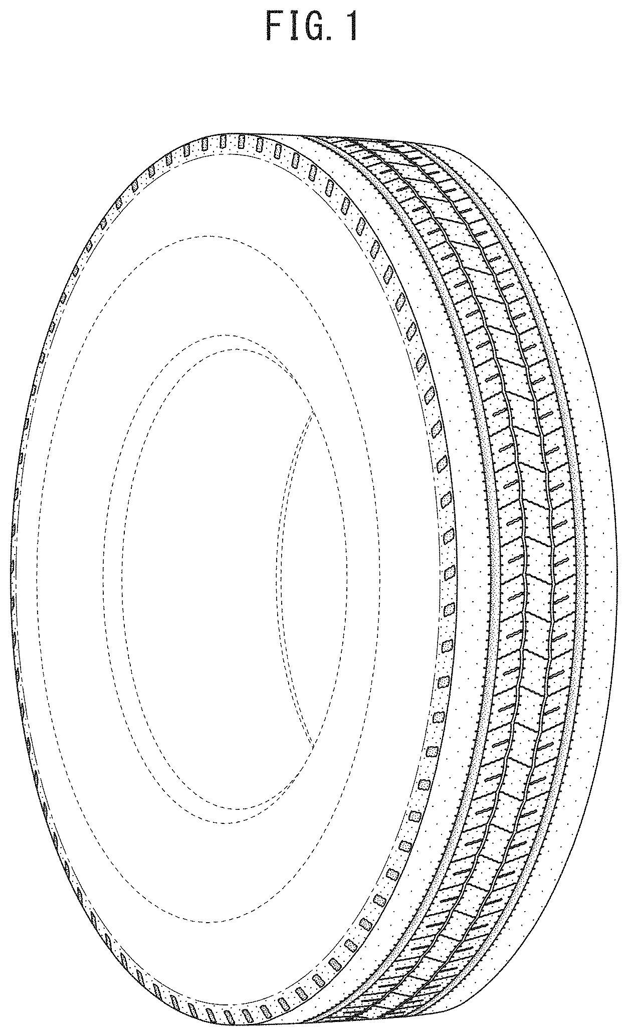 Patent USD1000361 Figure 1 – Automobile tire